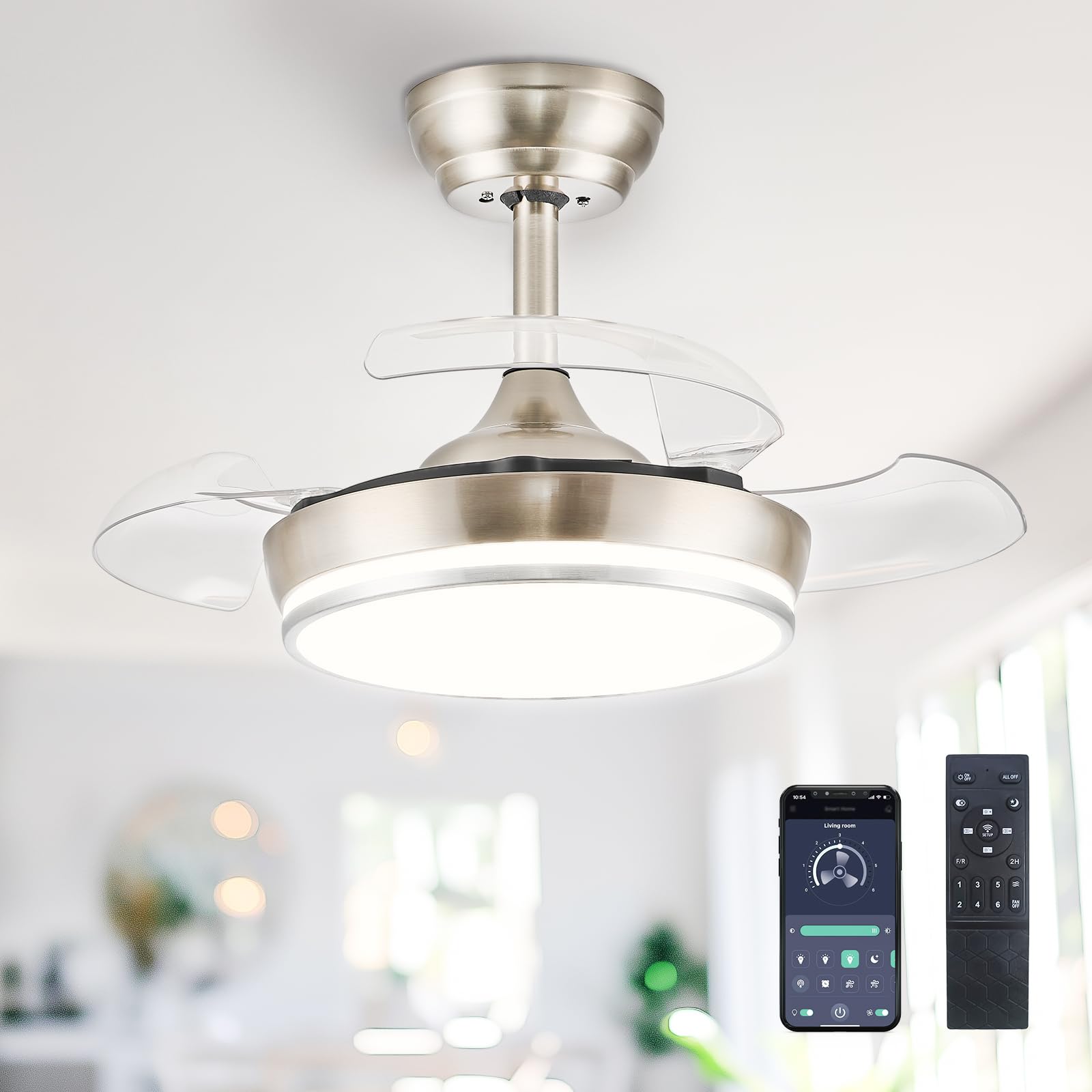 STERREN 30 inch Retractable Ceiling Fan