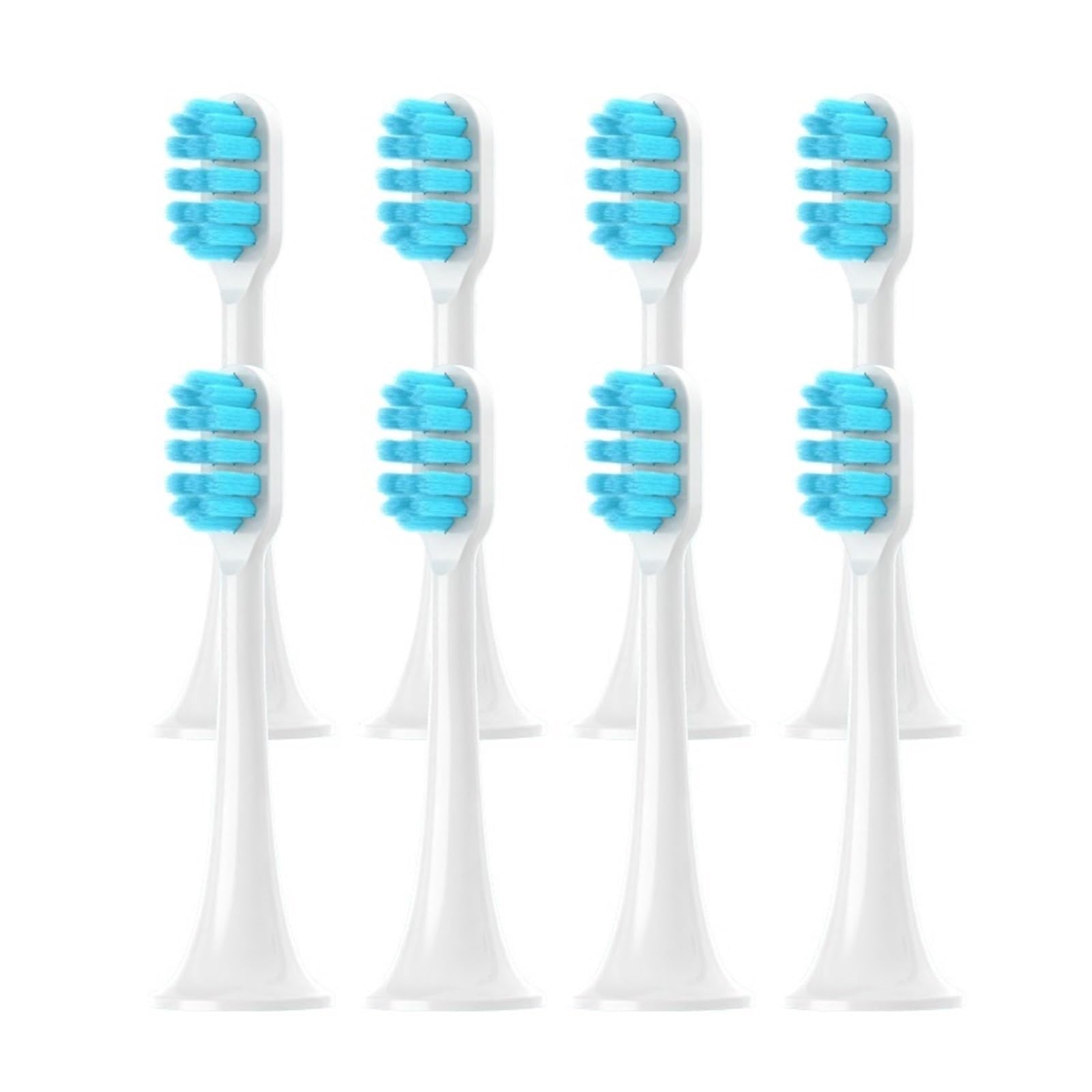 4-30 testine di ricambio for spazzolino sonico T300/T500/T500C/T700, ugelli delicati con setole morbide(Blue-8pcs)