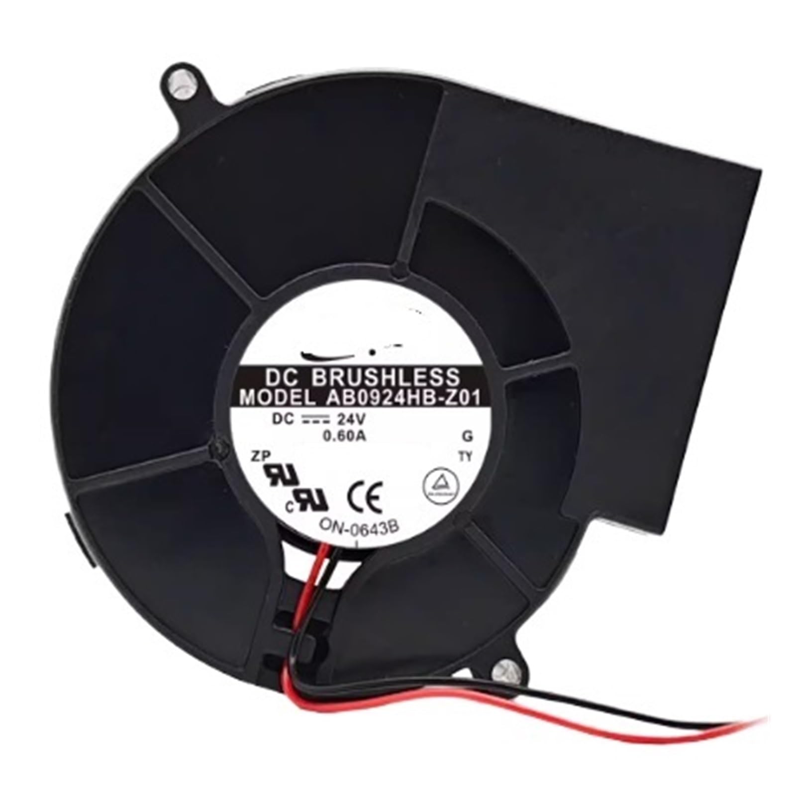 ZBWZXBDJ AB0924HB-Z01 DC24V 0.60A 9733 9CM 2-Wire Cooling Fan