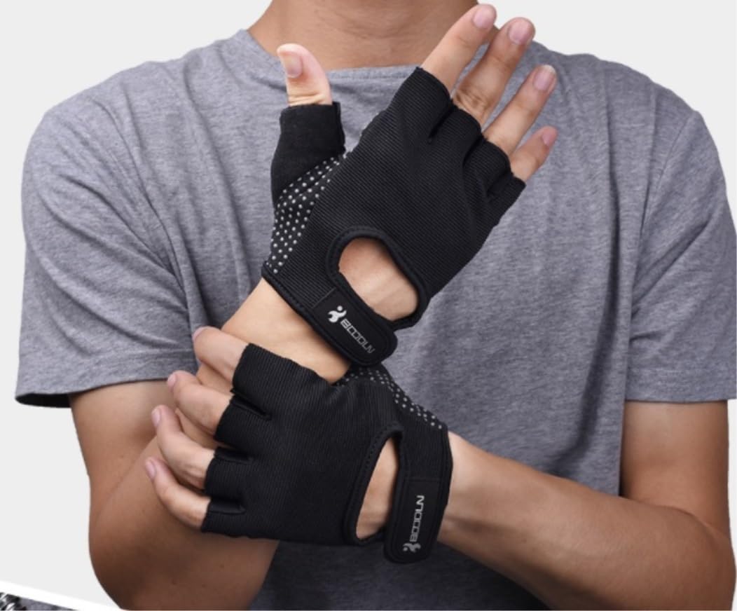 IRYZE Guantes Deportivos Guantes De Medio Dedo Guantes De Levantamiento De Pesas, Soporte De Entrenamiento De Gimnasio para Levantamiento De Pesas Hombre y Mujer