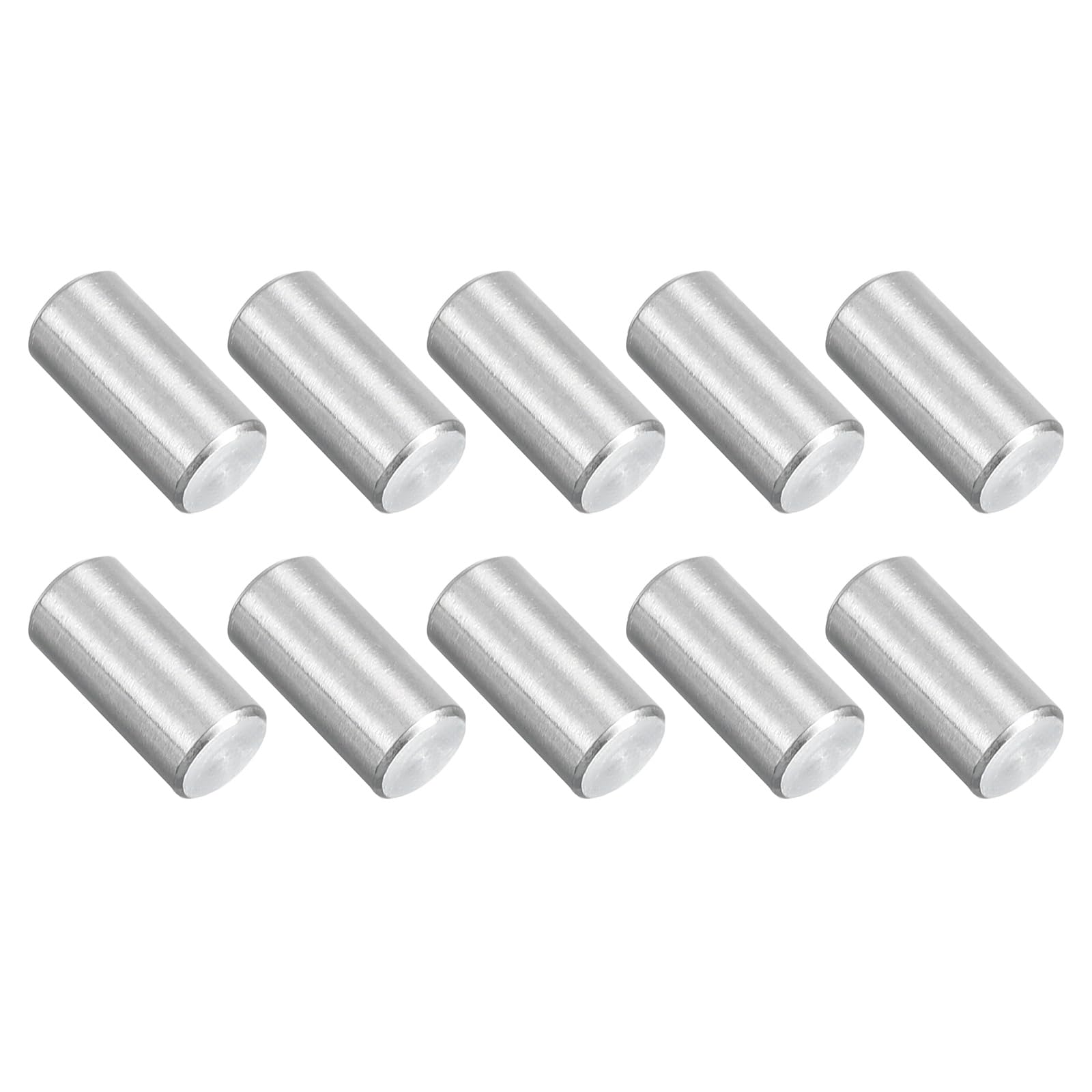 PATIKIL 10 Pcs Marine Grade 316 Stainless Steel Dowel Pins, 8mm x 16mm Round Metal Rods Linear Rail Rod Shaft Solid Bar Stock for Pegs Support Shelves DIY Craft Gear