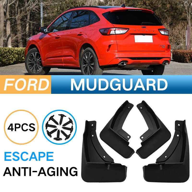 Image of Mud Flaps,4 PCS Mud Guards for Ford Escape MK4 2020-2024,Front and Rear Splash Guard for Ford Escape MK4 2020-2024,Black