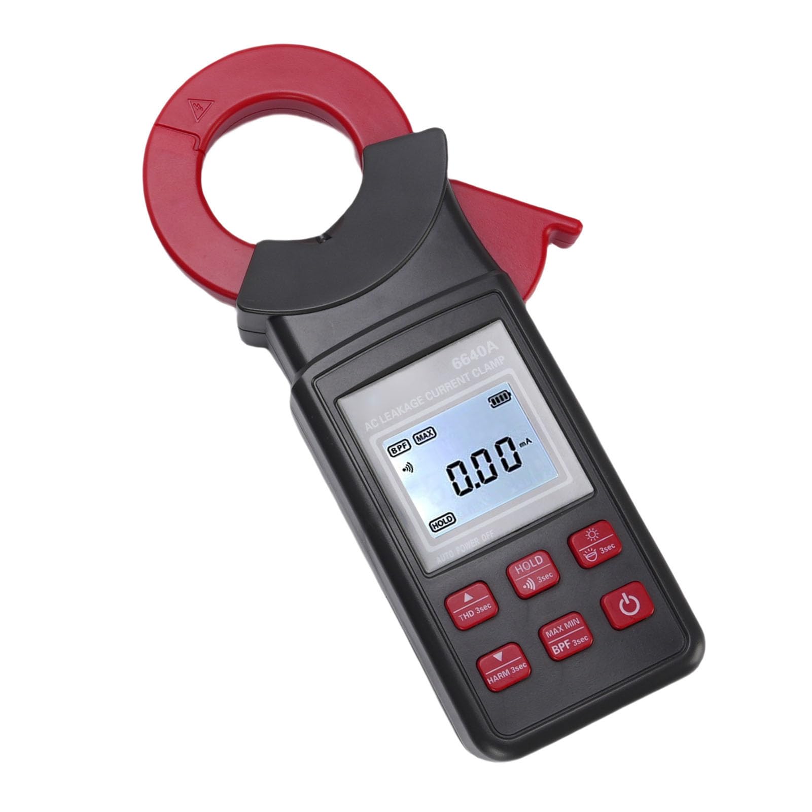 Medidor de Abrazadera de Corriente de Fuga de CA 6640A Detección Armónica de Luz de Fondo Versátil