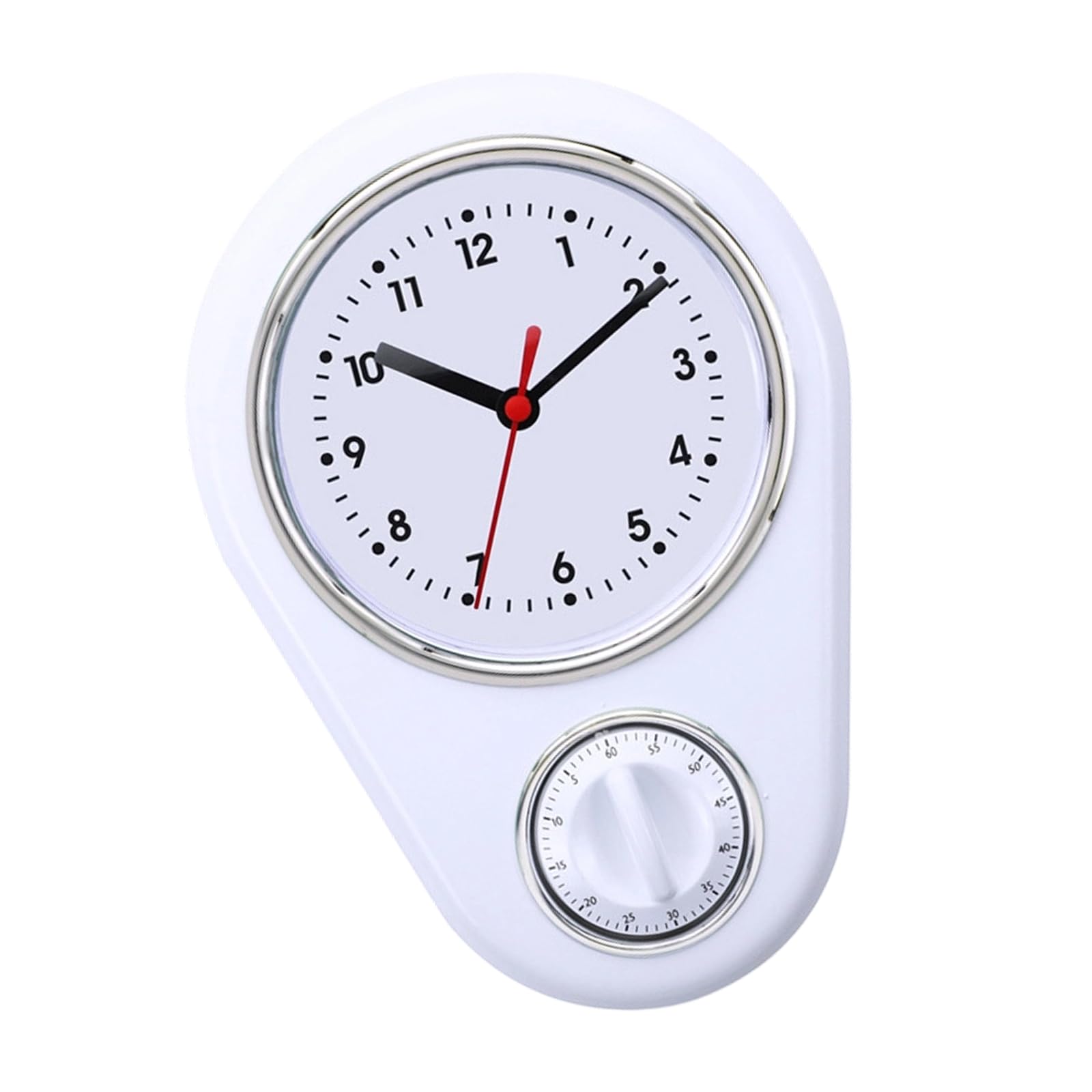 Kalttoy White Minimalists Design Quartzs Quiet Wall Clock Hanging Kitchen Timer Battery Operated For Apartments And Dorms Kitchen Countdown Timer Quartzs Clock