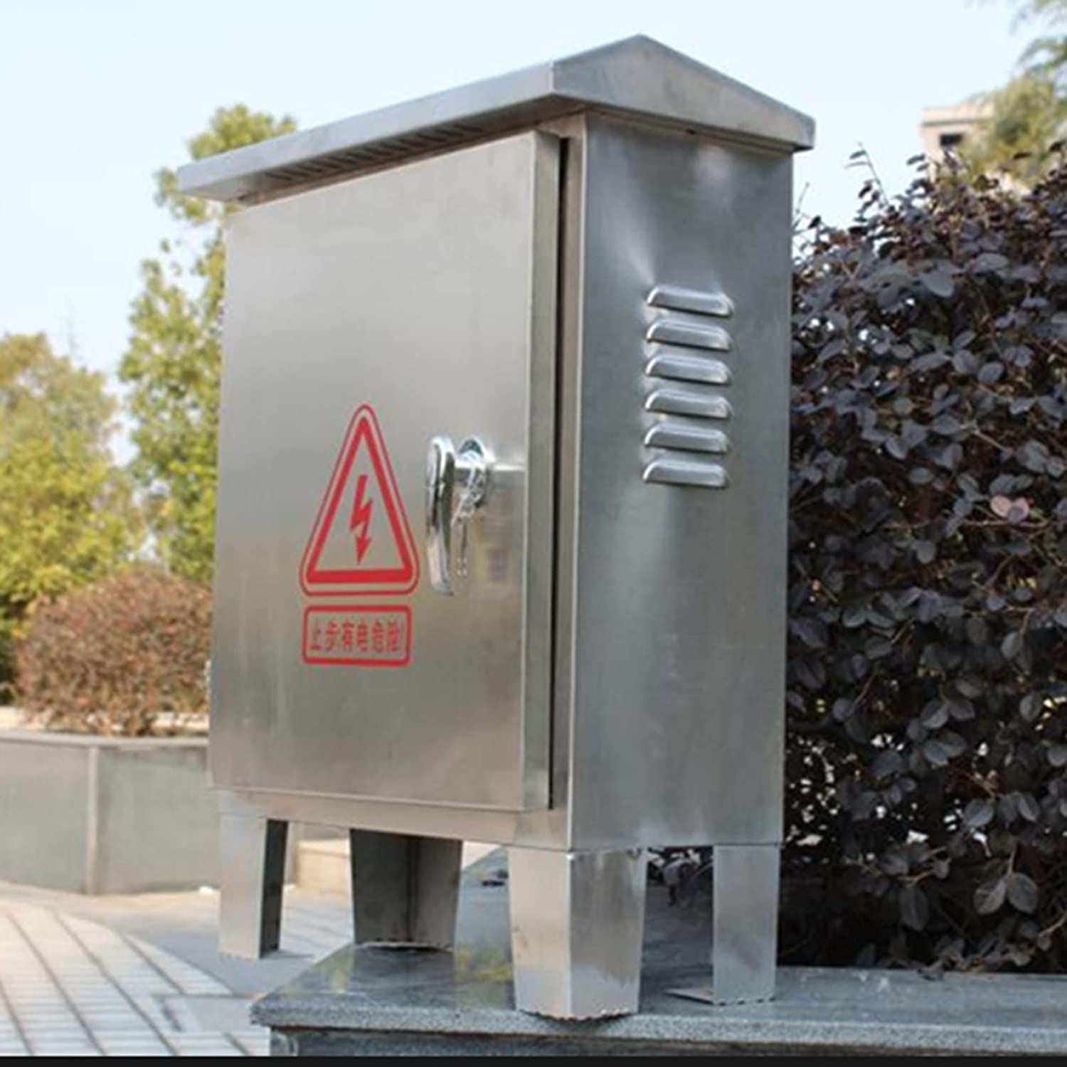 XBTGS Scatola elettrica per progetti elettrici in acciaio inossidabile resistente alle intemperie IP67, scatola di controllo durevole per elettronica, 50 x 40 x 20 cm, ideale per applicazioni esterne