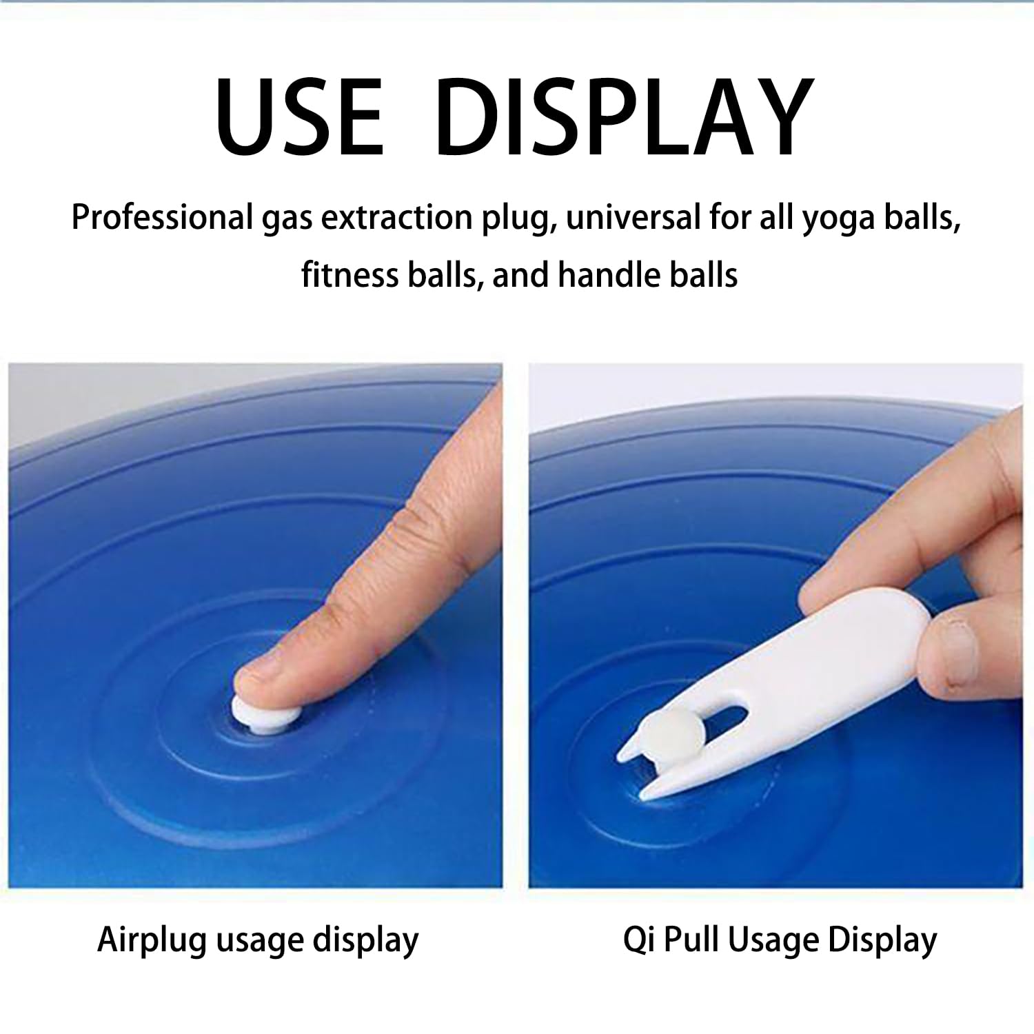 12 Pièce Kit de Remplacement de Bouchon pour Ballon de Yoga? kit Adaptateur de Prise d'air pour Ballon de Yoga. Yoga Air Bouchon, avec 2 Outil de Retrait