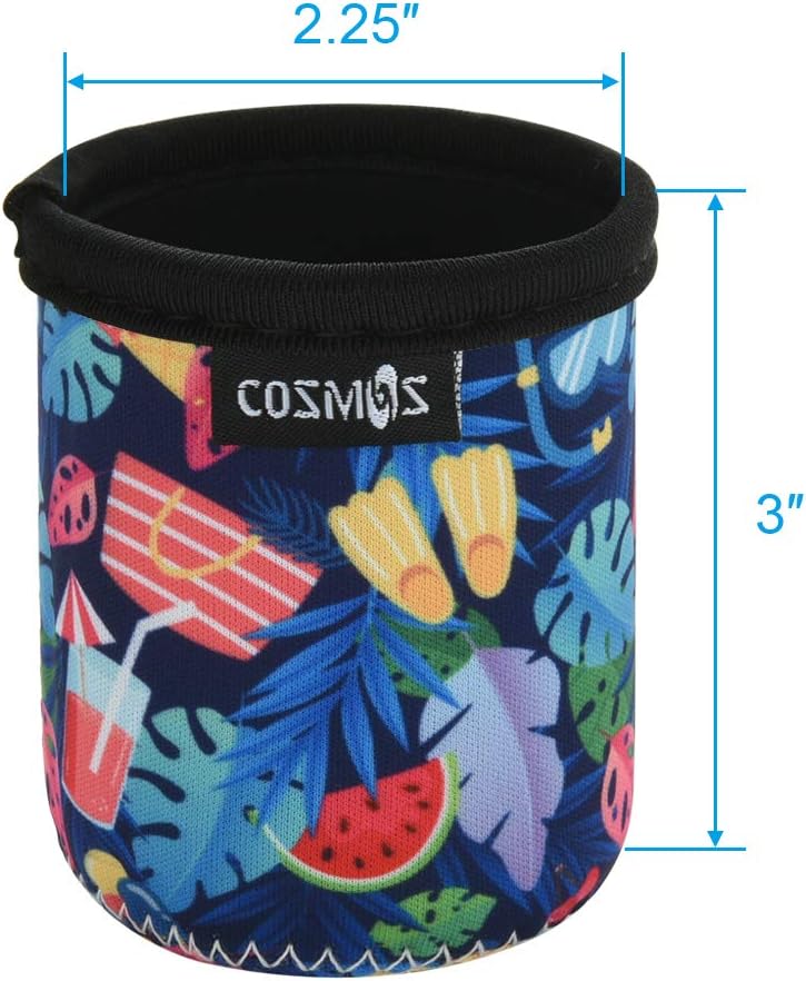 CM Soft Neoprene 7.5 Fl Oz Mini Can Sleeves Insulators Can Cooler Sleek Can Covers for Energy Drink & Beer Cans (7.5 OZ Holiday Pattern (2 Pcs)) - Image 3