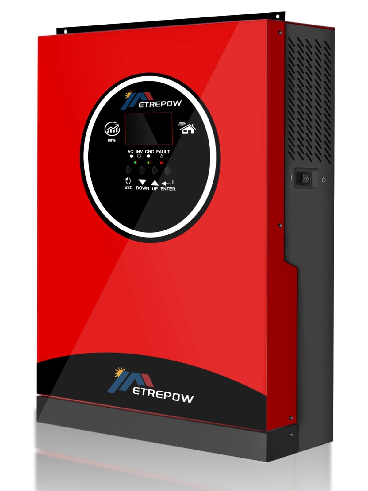 3000W Inverter Ibrido da 24V DC a 230V AC a Onda Sinusoidale Pura con Regolatore di Carica Solare MPPT da 80A Ingresso Fotovoltaico Massimo 450V con Batterie al Piombo o al Litio