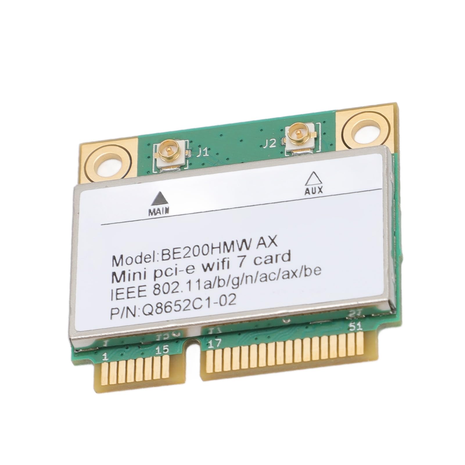 VBESTLIFE BE200HMW Scheda Mini PCI E WiFi 7, Bluetooth 5.4, Scheda di Rete Wireless Gigabit a 2 Bande 8774Mbps per per Linux, per Chrome OS (Nessuna Antenna)