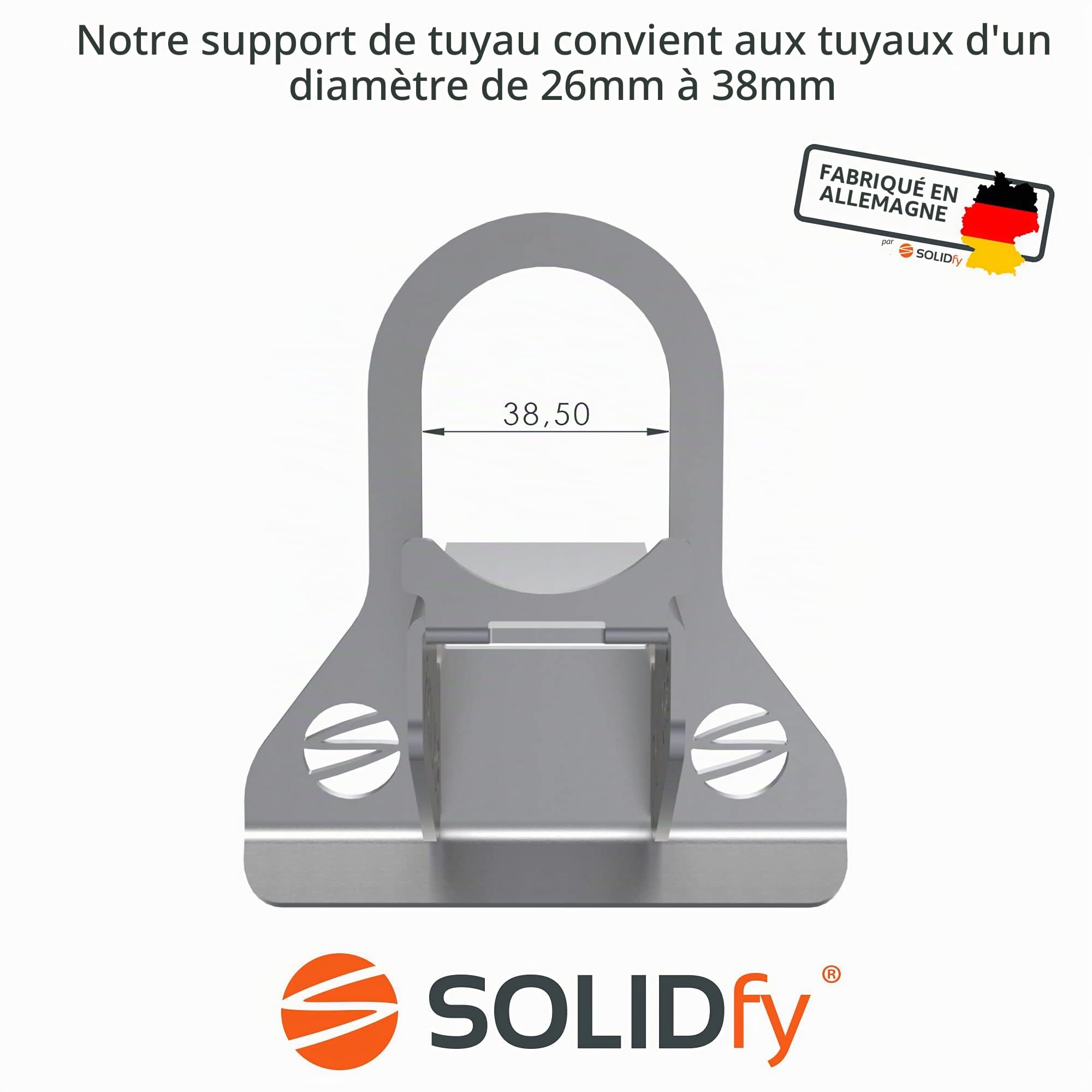 2 supports de tuyau de piscine de 26 mm à 38 mm - Protection anti-torsion en acier inoxydable pour piscines Intex et Bestway