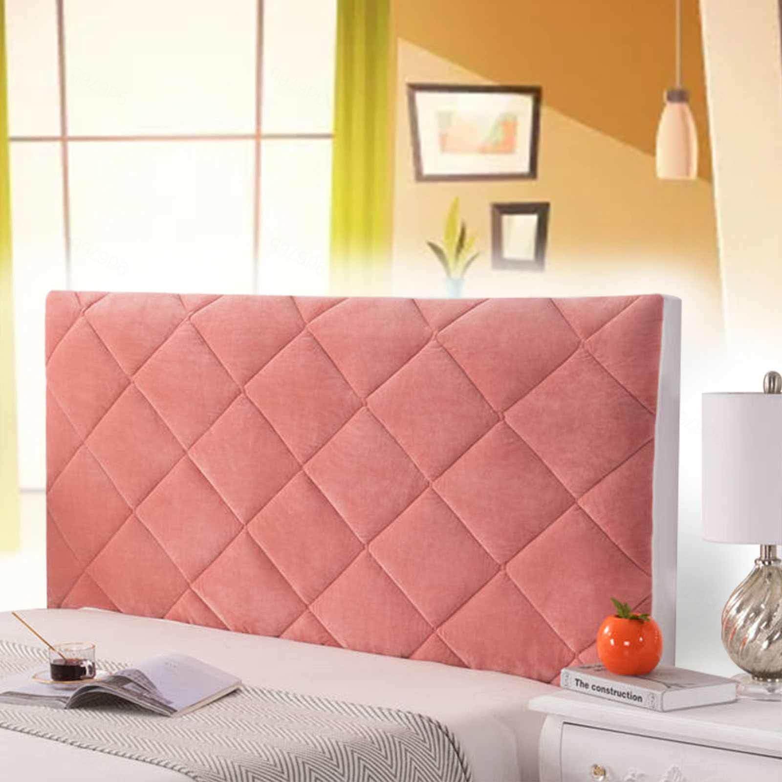 Copri Testiera Letto Una Piazza E Mezza Imbottita Copertura per Testiera Protezione Mobili Fodera Copertura Antipolvere Velluto Fodera Protezione Anti-collisione,rosso-120cm