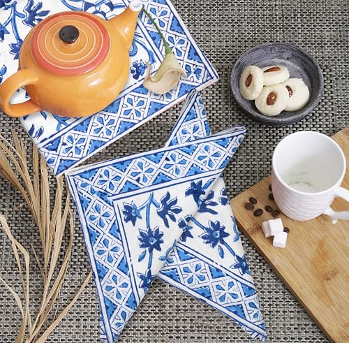 Image of BLOCKS OF INDIA Hand Block Print Cotton Table Napkin (Color 8)