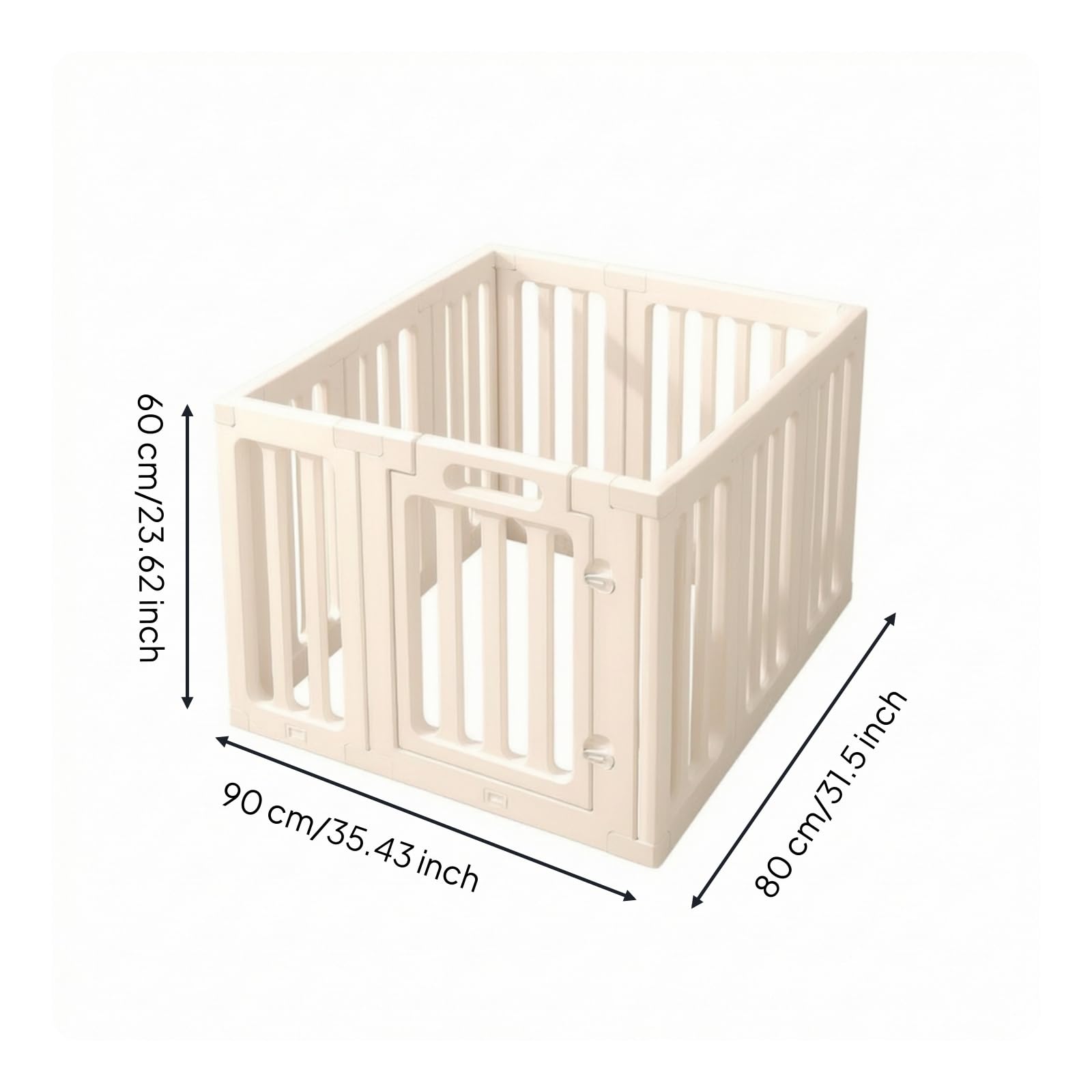 Recinzione con Porta da Interno Box con Pannelli Resistente Gabbia per Cani, Appartamento, 80 90cm, style to 3