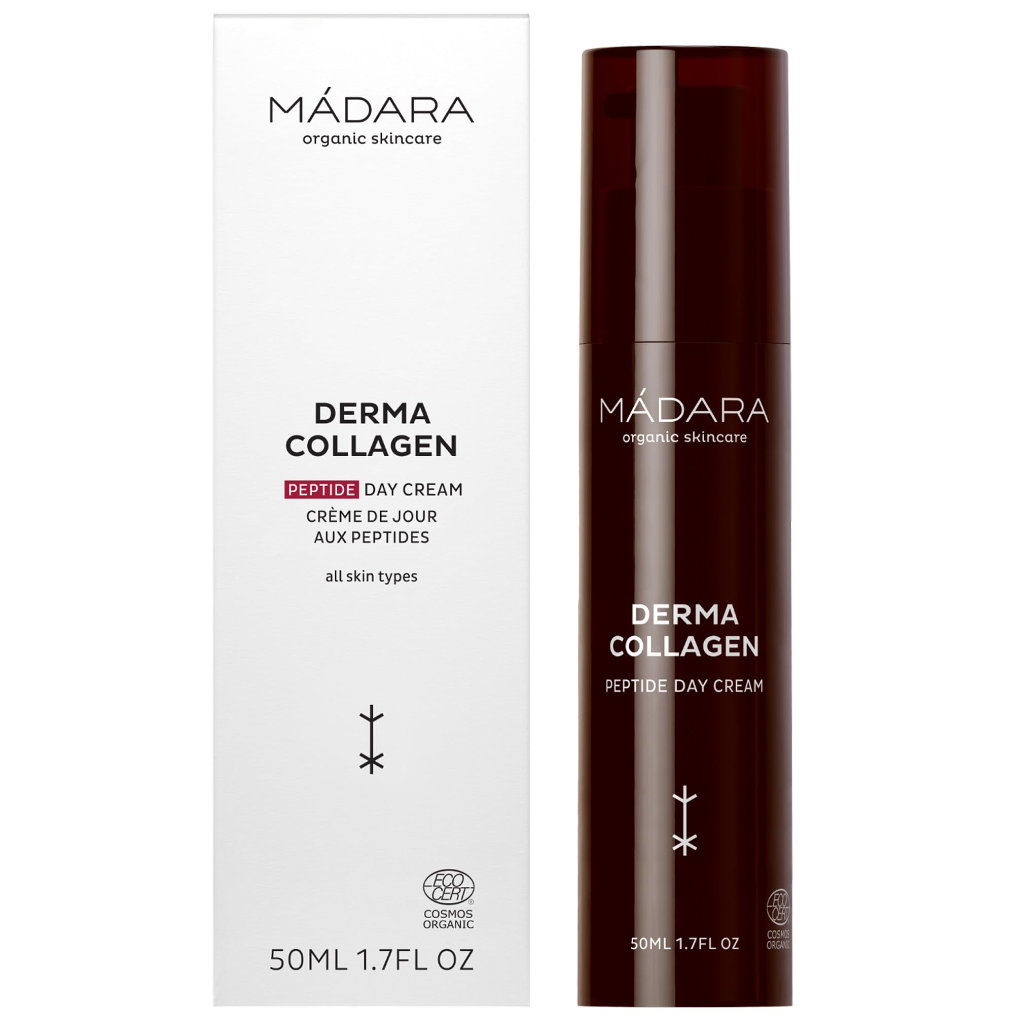 MÁDARA Organic Skincare | Derma Collagen Hydra-Silk Firming Cream - 50ml, With natural Peptides, Microalgae and Hyaluronic Acid, Collagen protection, Vegan, Ecocert certified, Recyclable packaging.
