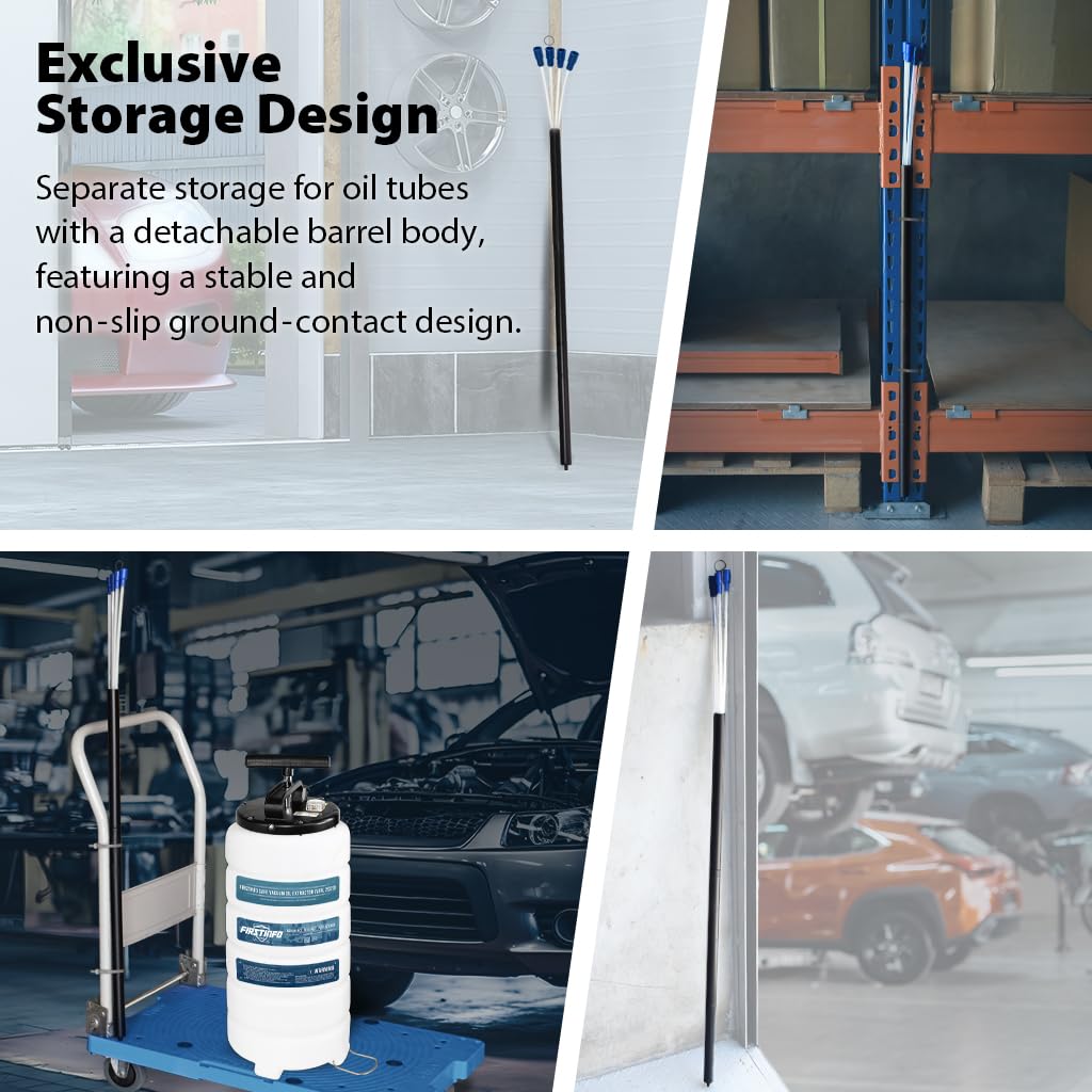 FIRSTINFO A1106H | 15L Manuale | Pompa Estrattore Olio Liquido | Pompa Aspirazione Olio | per Auto, Moto, Motori