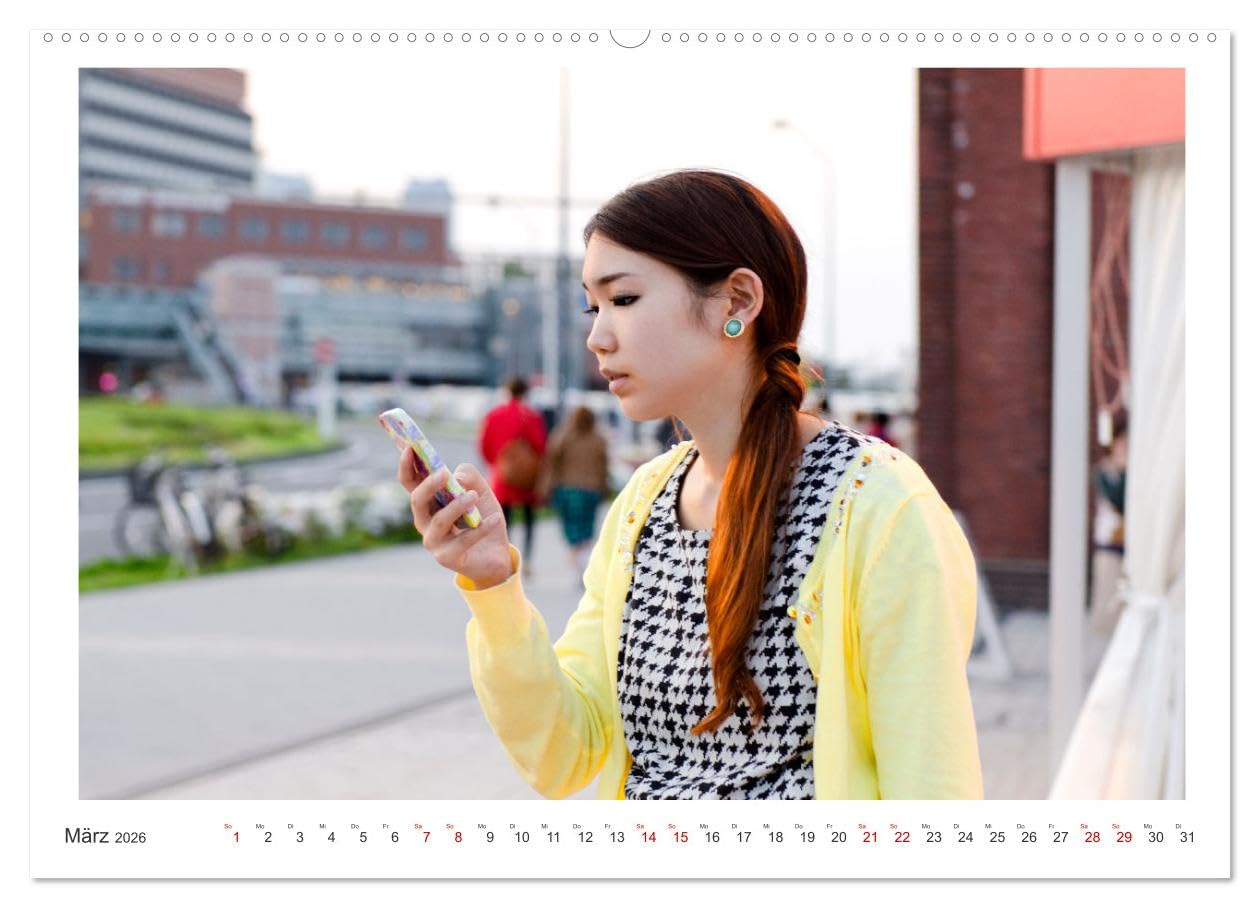 Menschen in Japan (hochwertiger Premium Wandkalender 2026 DIN A2 quer), Kunstdruck in Hochglanz: Streetporträts und Streetfotografie in Kyoto, Kamakura, Yokohama und Tokio (CALVENDO Orte)