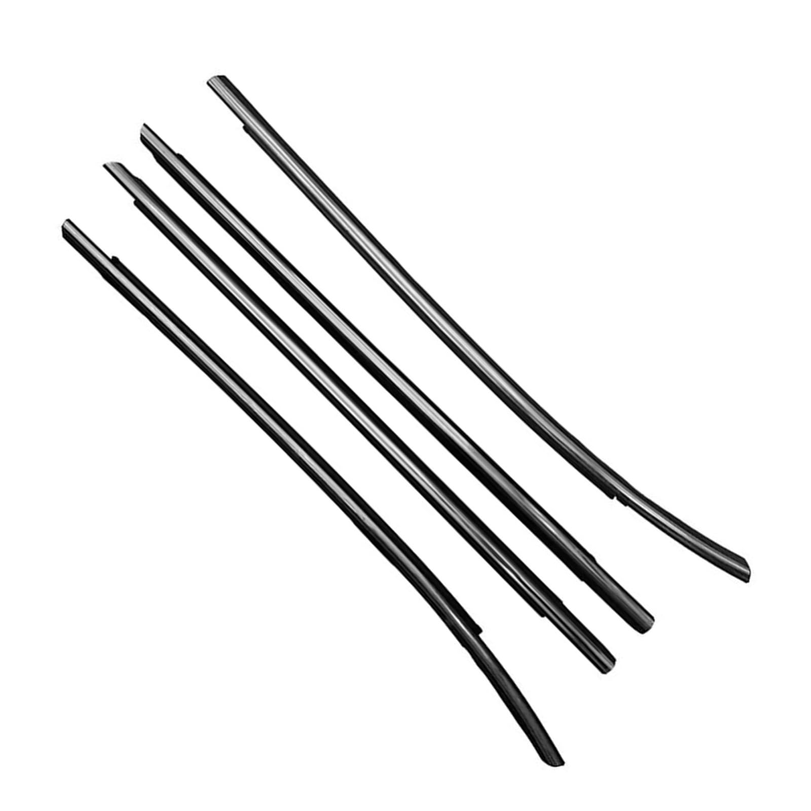 Ajohbm Chrome Car Door Window Trim Sealing Strip Waterproof Black Rubber Weather Strips 82210-2S000 For Hyundai Ix35 2010-2015 Ajohbm(Chrome)