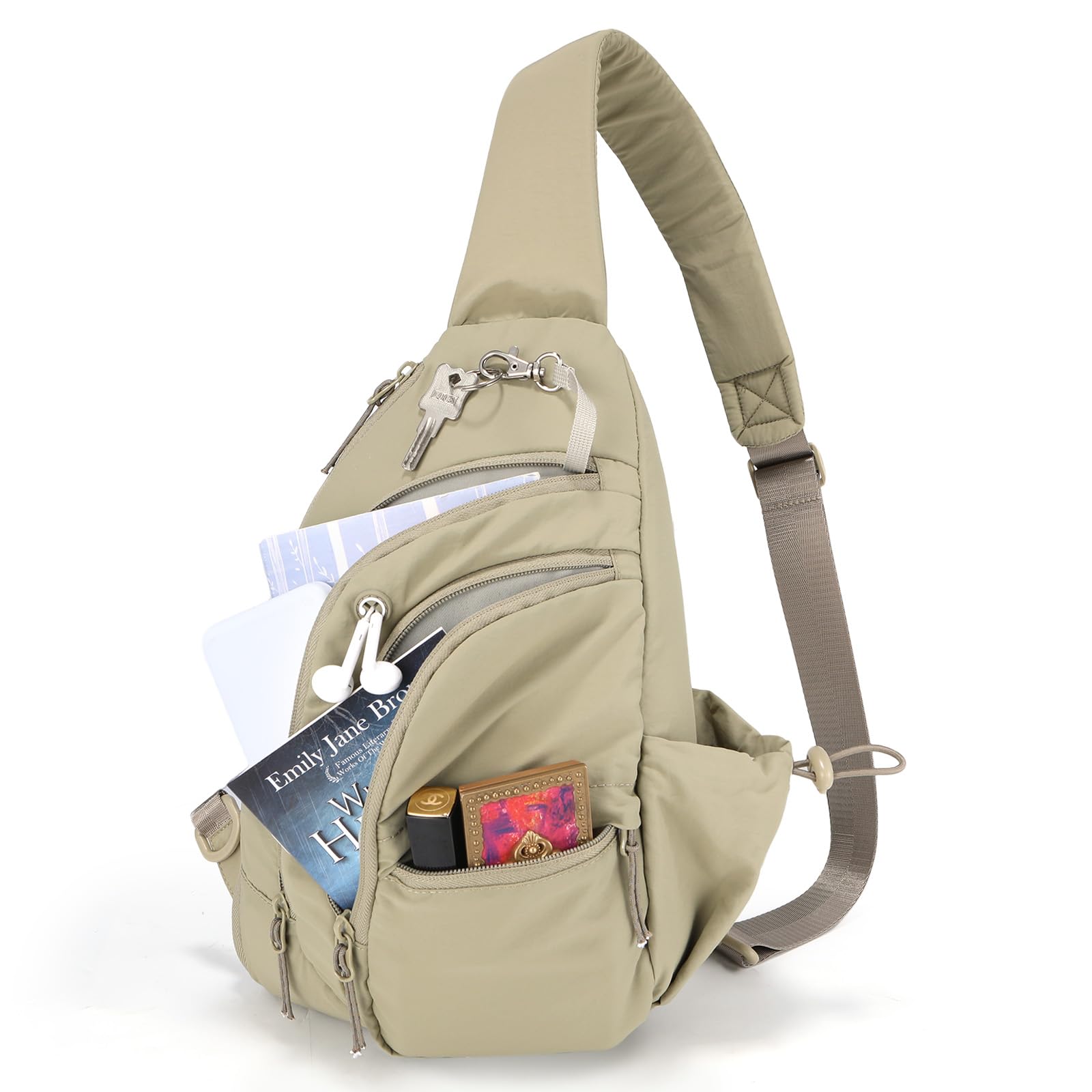 Sling Bag for Women Anti-Theft RFID Nylon Crossbody Purse with Adjustable Strap for Travel Shopping