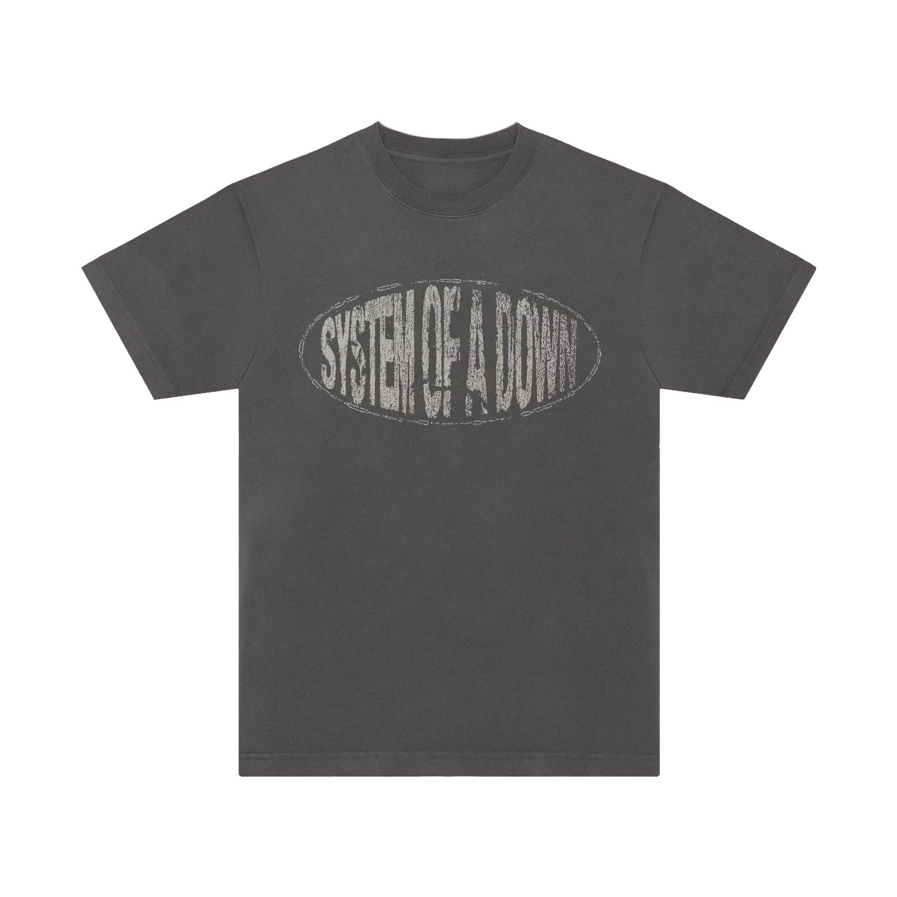 System of a Down Unisex-Adult System of a Down Faded Logo T-Shirt, Charcoal, XXL