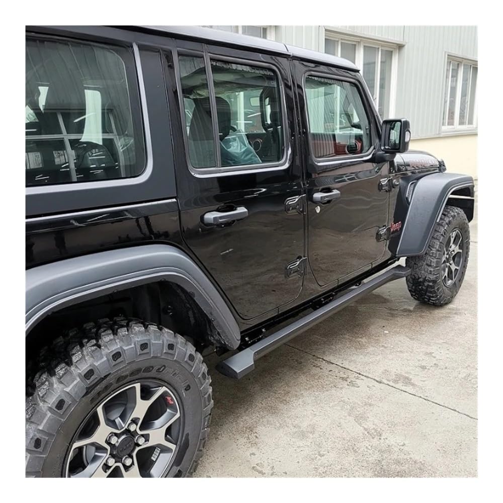 Escalones laterales retráctiles eléctricos premium compatibles con Jeep Wrangler JL 2018-2023 de 4 puertas | Estribos de despliegue automático con sensores de seguridad | Pasos Eléctricos Retrác