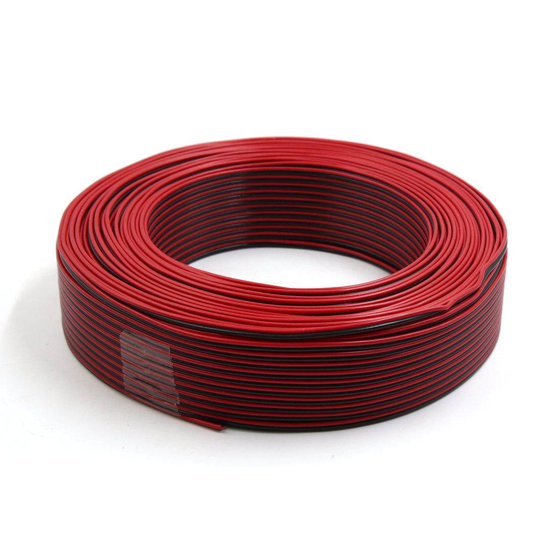 Ruilogod 100M 328ft longue Rouge Corne Noir Fil haut-parleur Cordon Câble pour voiture Auto Audio