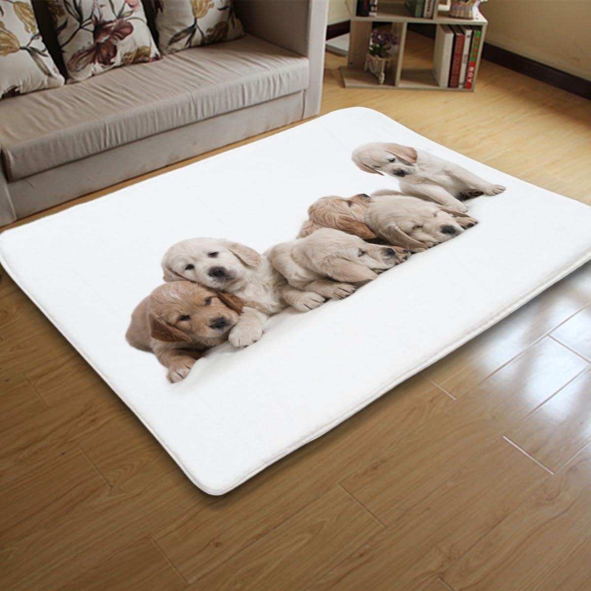 “ゴールデンレトリバー　犬　アニマル柄　ラグ　マットカーペット Amazon｜カーペット ゴールデンレトリバー かわいい いぬ 犬