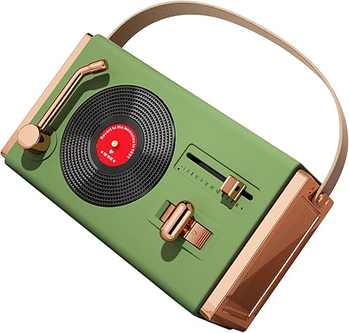 Miniatura 7 de Altavoces de dientes azules, altavoz de dientes azules retro, memorias USB portátiles para sala de estar, oficina, al aire libre (verde)