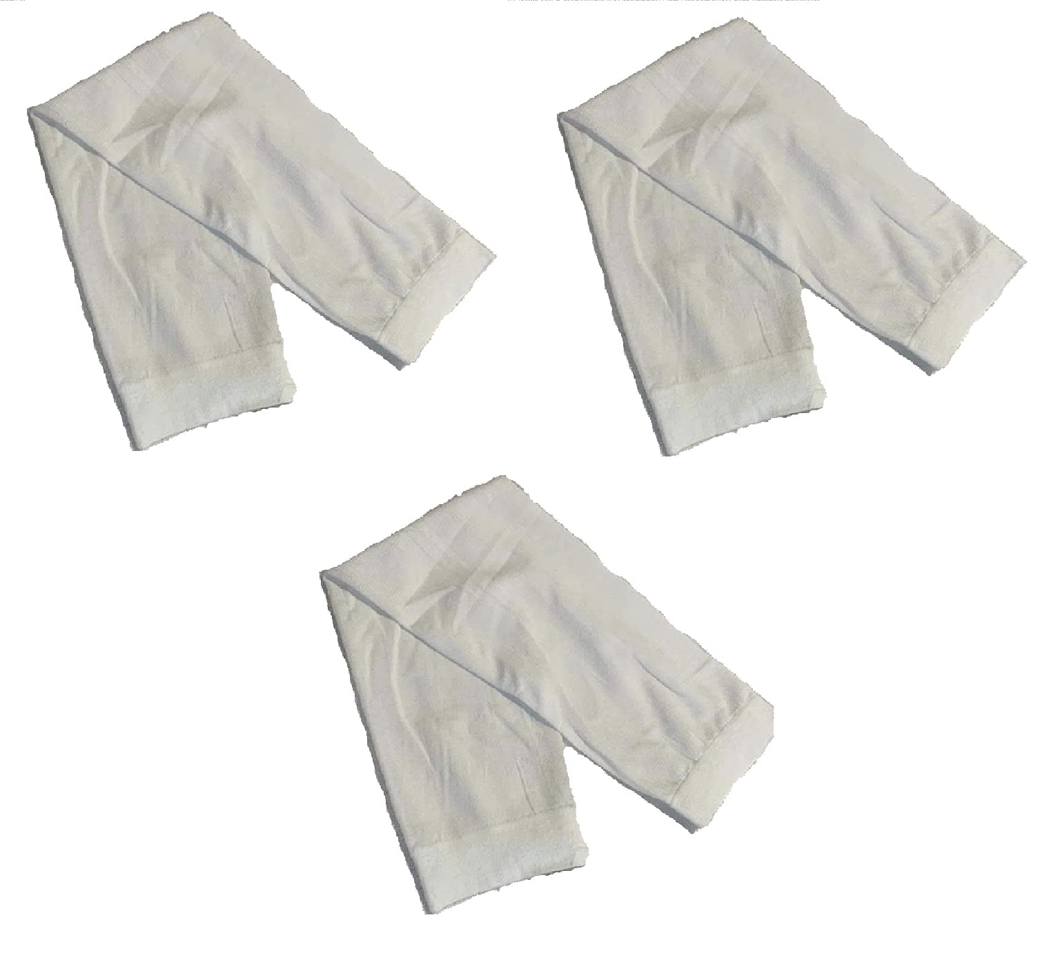 Shoes Lane Women's 3 X White Pack Of 3 Muslim Islamic Sleeves Gloves Arm Cover Stretchy Fabric Abaya Sleeves (3 X White)