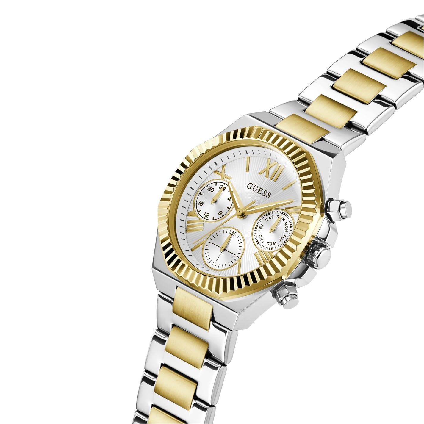 GUESS Orologio analogico da uomo con quadrante nero-GW0790G2, nero, Cinturino, en_IN