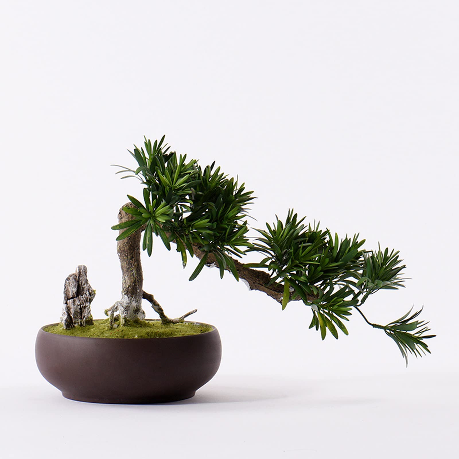 Decoraciones para el hogar, bonsái, árbol de bonsái Artificial simulado, Plantas de imitación, bonsái de Pino Verde Falso para decoración de Habitaciones, estantes de Libros de INT