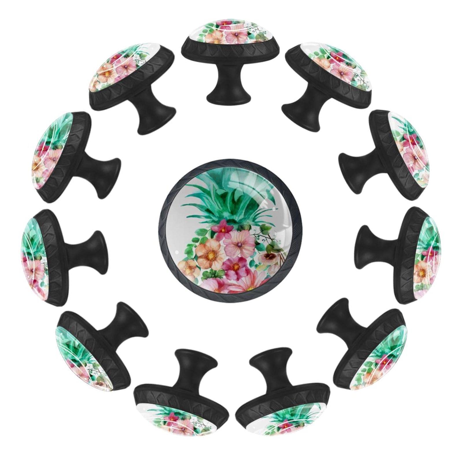 Boutons de tiroir ananas en finition soignée de 35 mm pour commode
