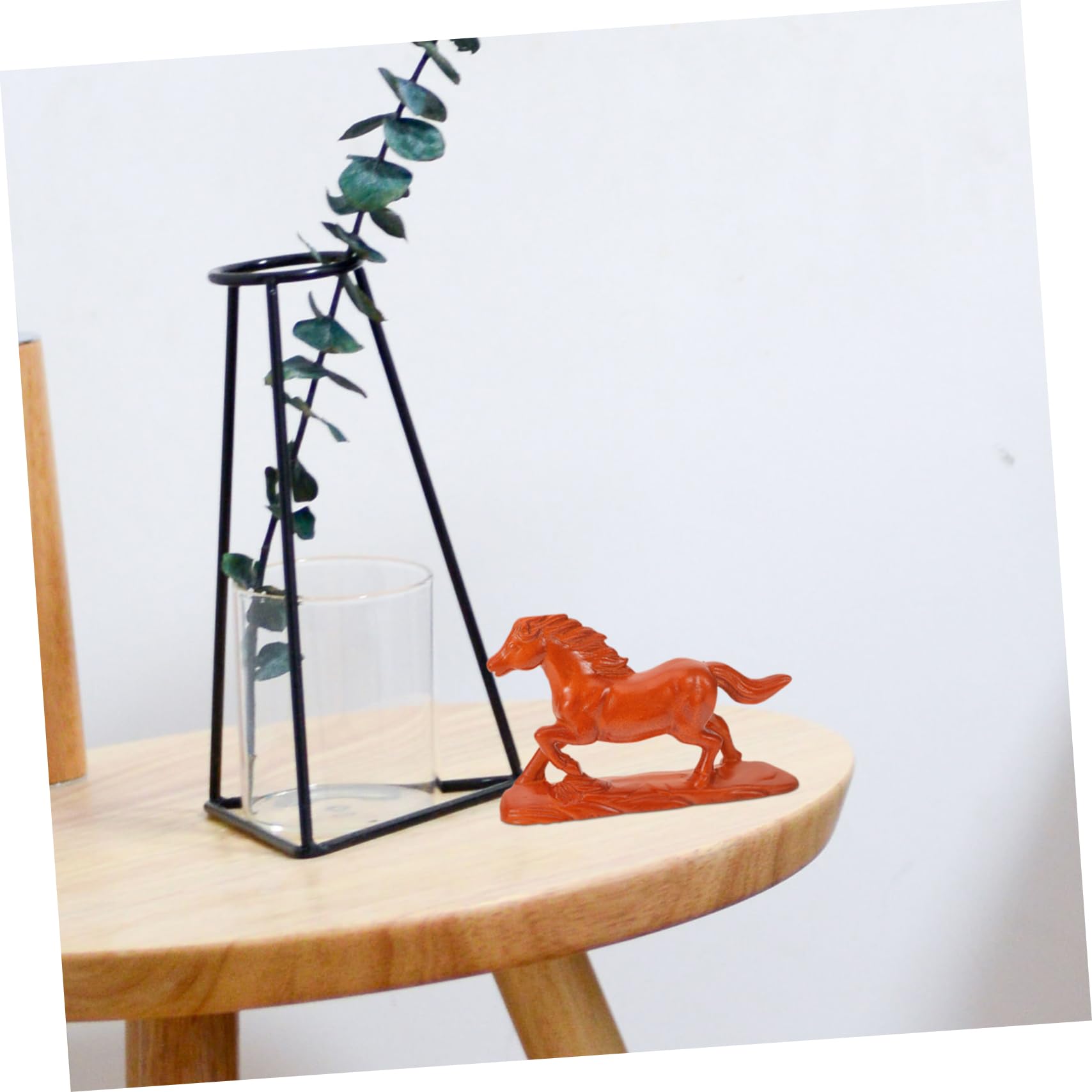 Amazon.co.jp: HOLIDYOYO 木製馬の置物 馬の彫刻 インテリア