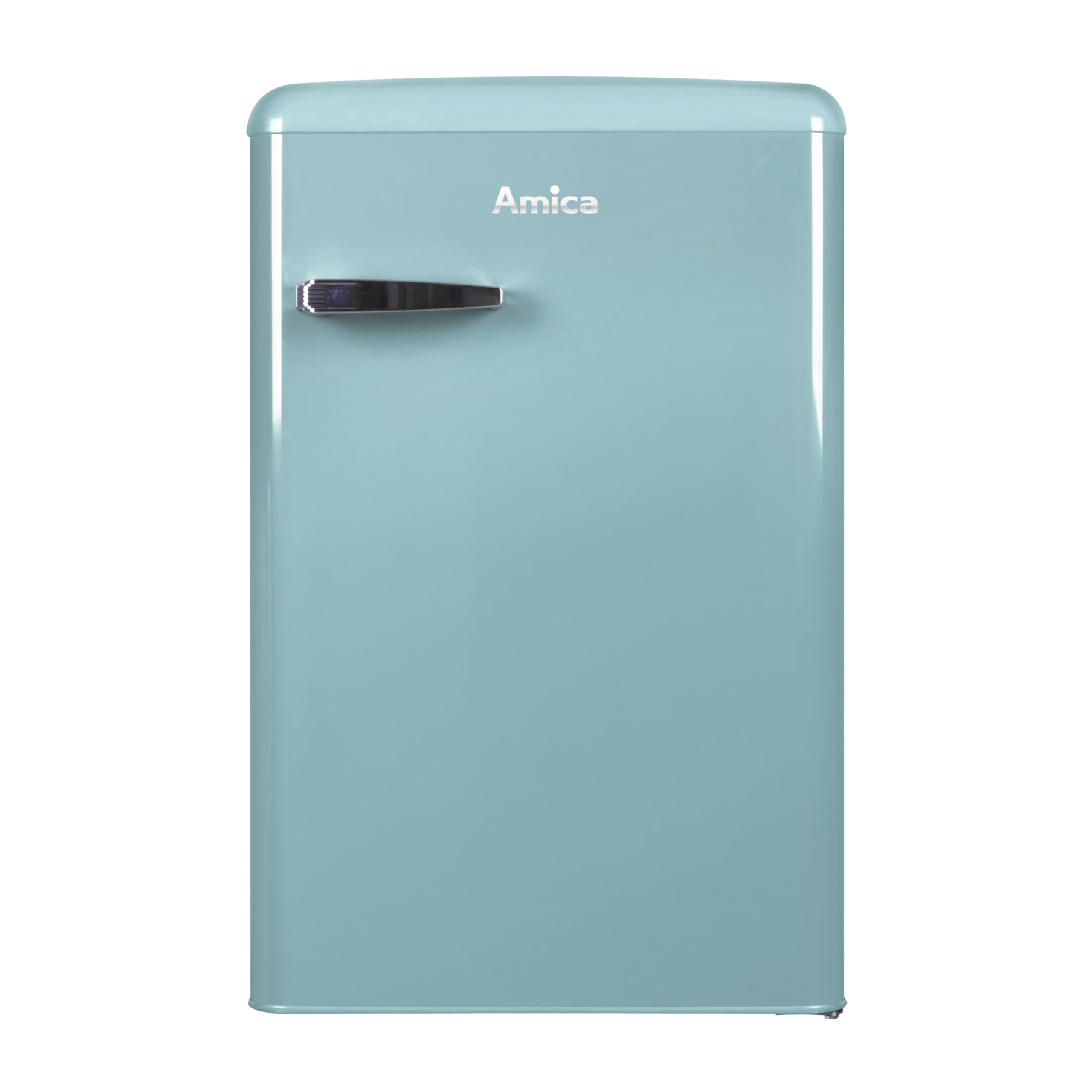 Amica KS 15612 T Retro lodówka z zamrażalnikiem/Ice Blue / 88 cm (wys.) x 55 cm (szer.) x 62 cm (gł.) / design retro