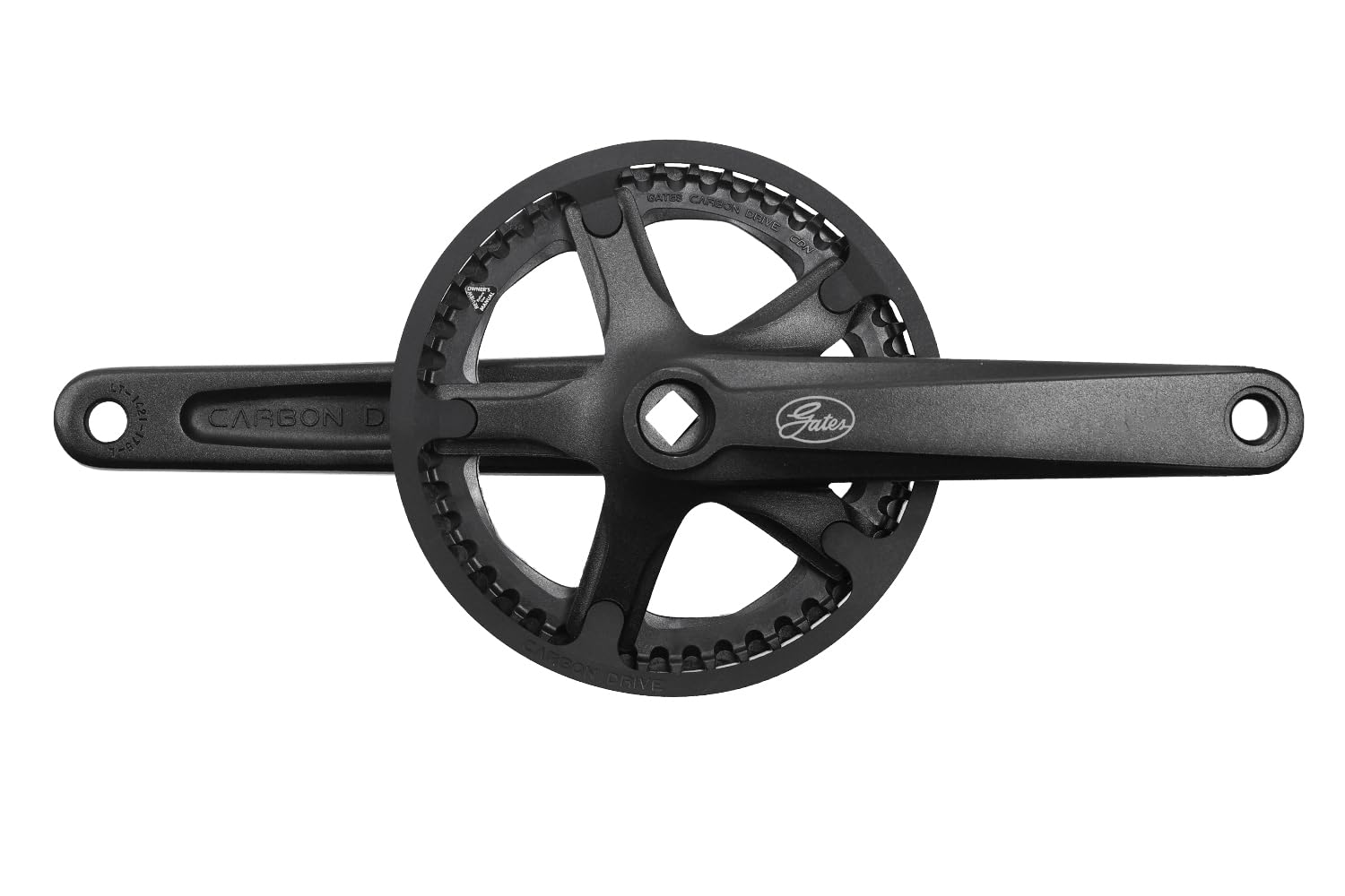 Generisch Gates Fahrrad Kurbel Garnitur Carbon Drive 46 Zähne175mm mit Kettenschutz