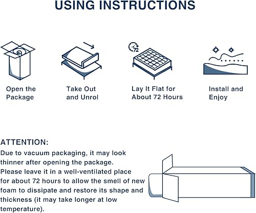 Miniatura 9 de OLANLY Cubrecolchón de espuma viscoelástica de doble capa de 4 pulgadas para dolor de espalda, funda de colchón refrescante de 2 pulgadas y