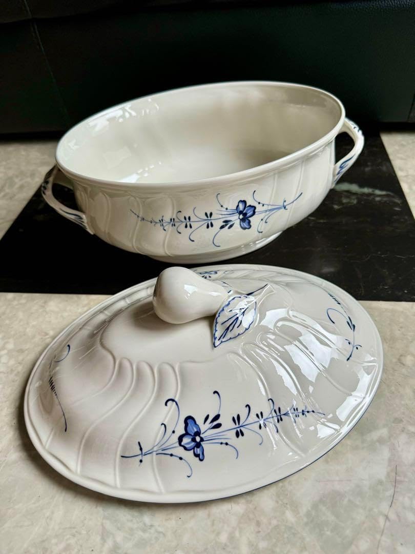 【美品】ドイツVILLEROY&BOCH スーピエール ビレロイボッホ スーピエール アンティーク ビンテージ 花柄 スープ用