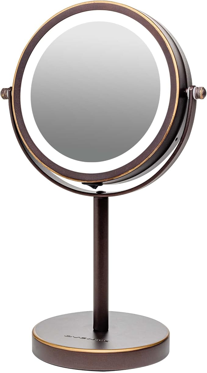 Ovente Lighted Vanity Mirror 6 Inch Table Top 1X 7X