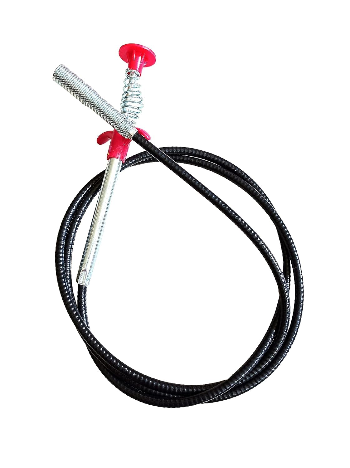 SHINE GENIX Flexible Stainless Steel Multifunctional Cleaning Claw Sink Strainer Hair Catcher Kitchen Sink Cleaning Tools for Drains Bath Basin(1pcs/60 cm)