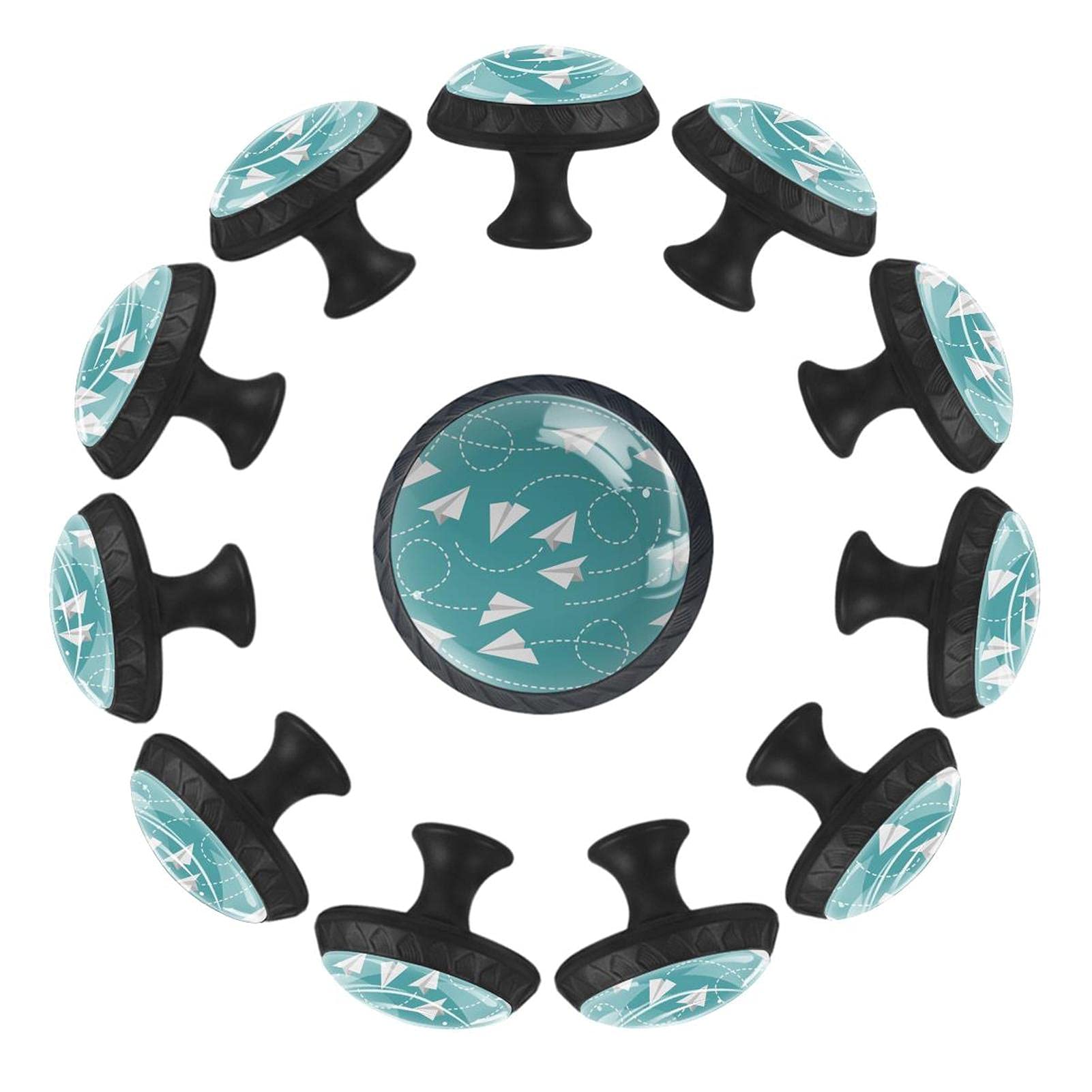 Boutons de tiroir 35 mm motif avion pour commode et meuble de crèche de bébé