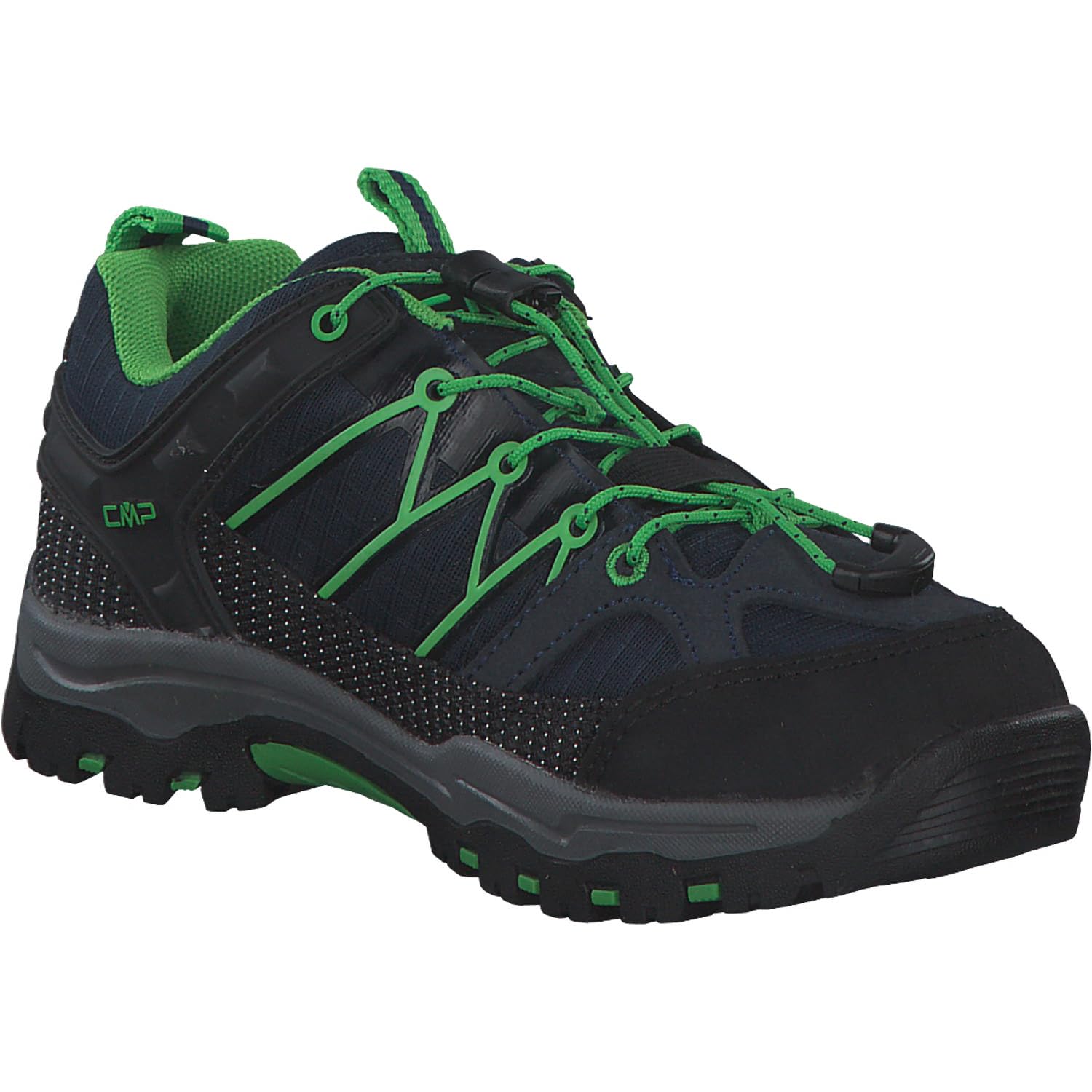 CMP Kids Rigel Low Trekking Shoes WP, Zapatos de trekking Unisex niños, Negro azulado Lagarto, 39 EU