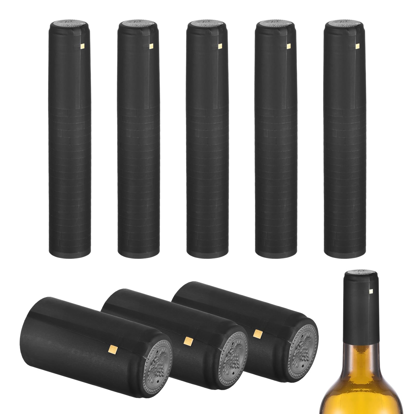 Capsules thermorétractables vin PVC lot de 150 pour protéger bouchons de liège à la maison