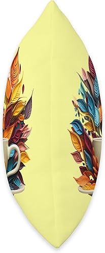 Miniatura 2 de Gheorghe's Artisanal Accents Autumn's Coffee - Almohada de lona (18 x 18 pulgadas), multicolor