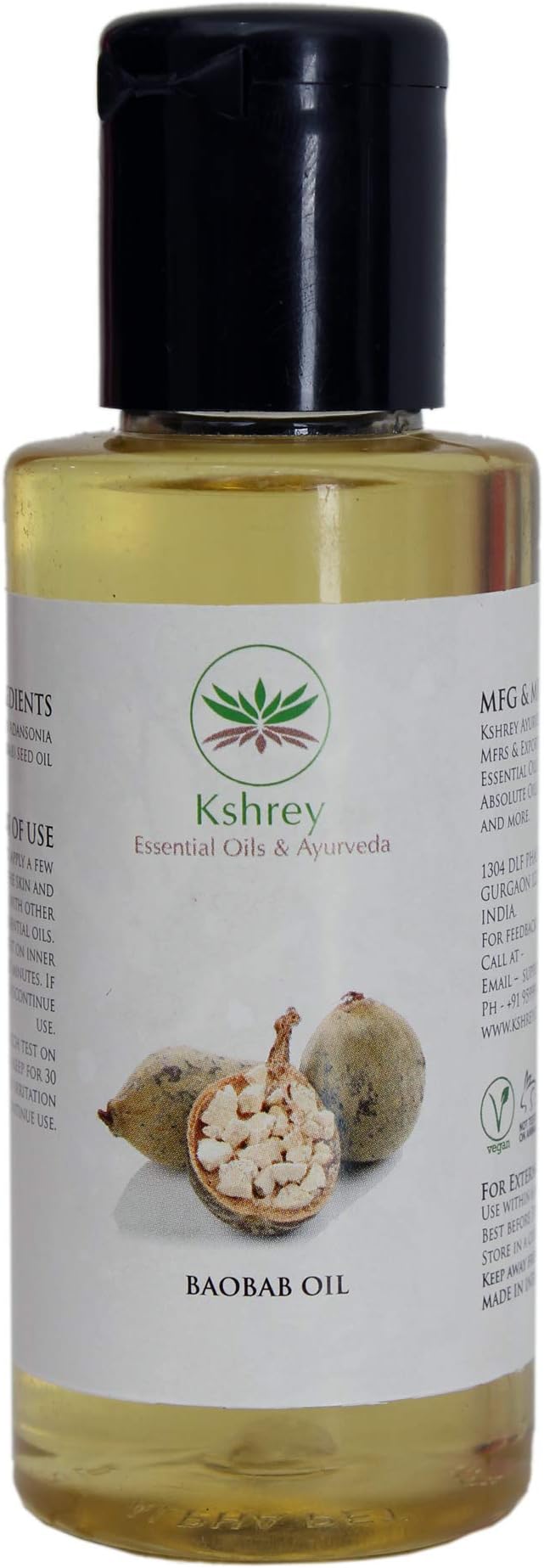 Kshrey Ayurveda Baobab Cold Pressed Carrier Oil (100 ml)