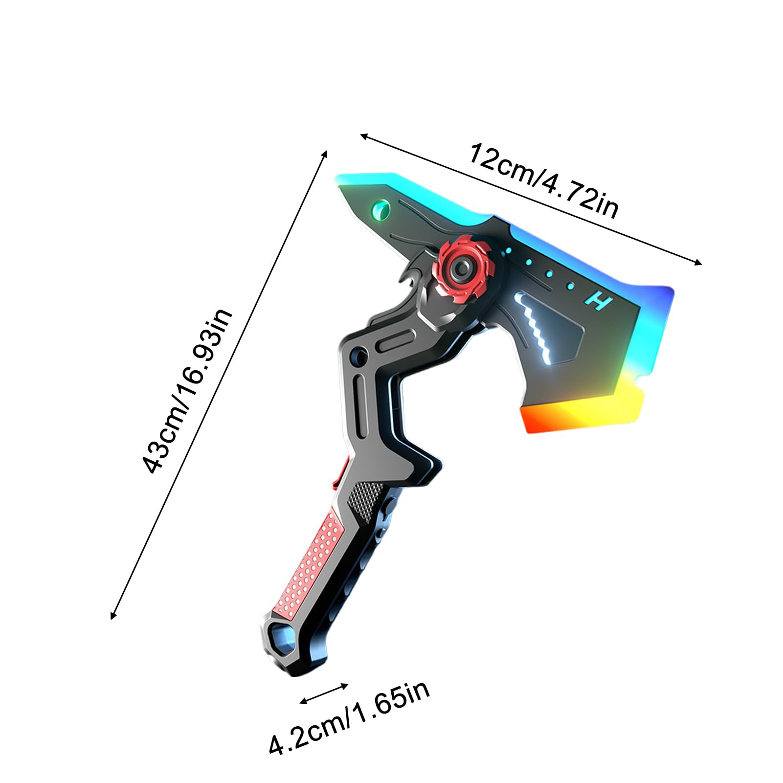 Generisch di scena per cosplay per adulti – Ascia di trasformazione con illuminazione RGB | per travestimento cosplay, per feste in costumi, servizi fotografici e