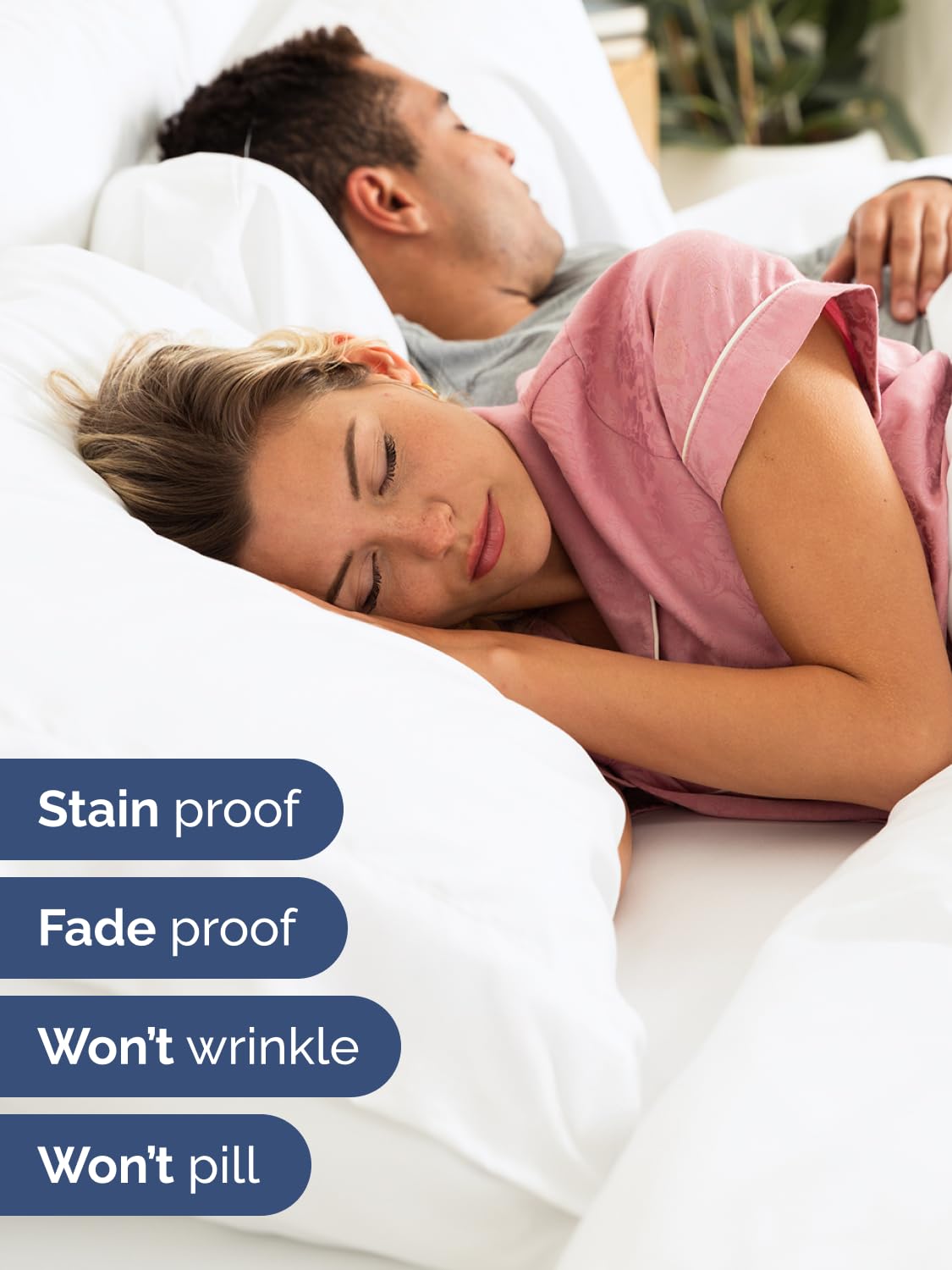 White 4 Piece Queen Sheet Set I32361