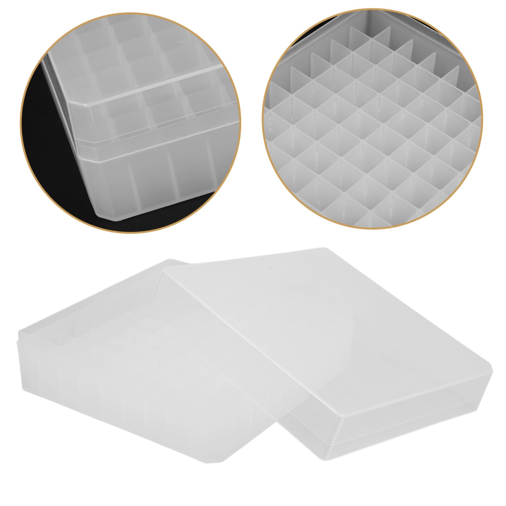 FUNOMOCYA 5pcs Box Test Tube Organizer 81 Grids Freezer Storage Boxes Small Tube Rack Microsmall Tube Holder Box