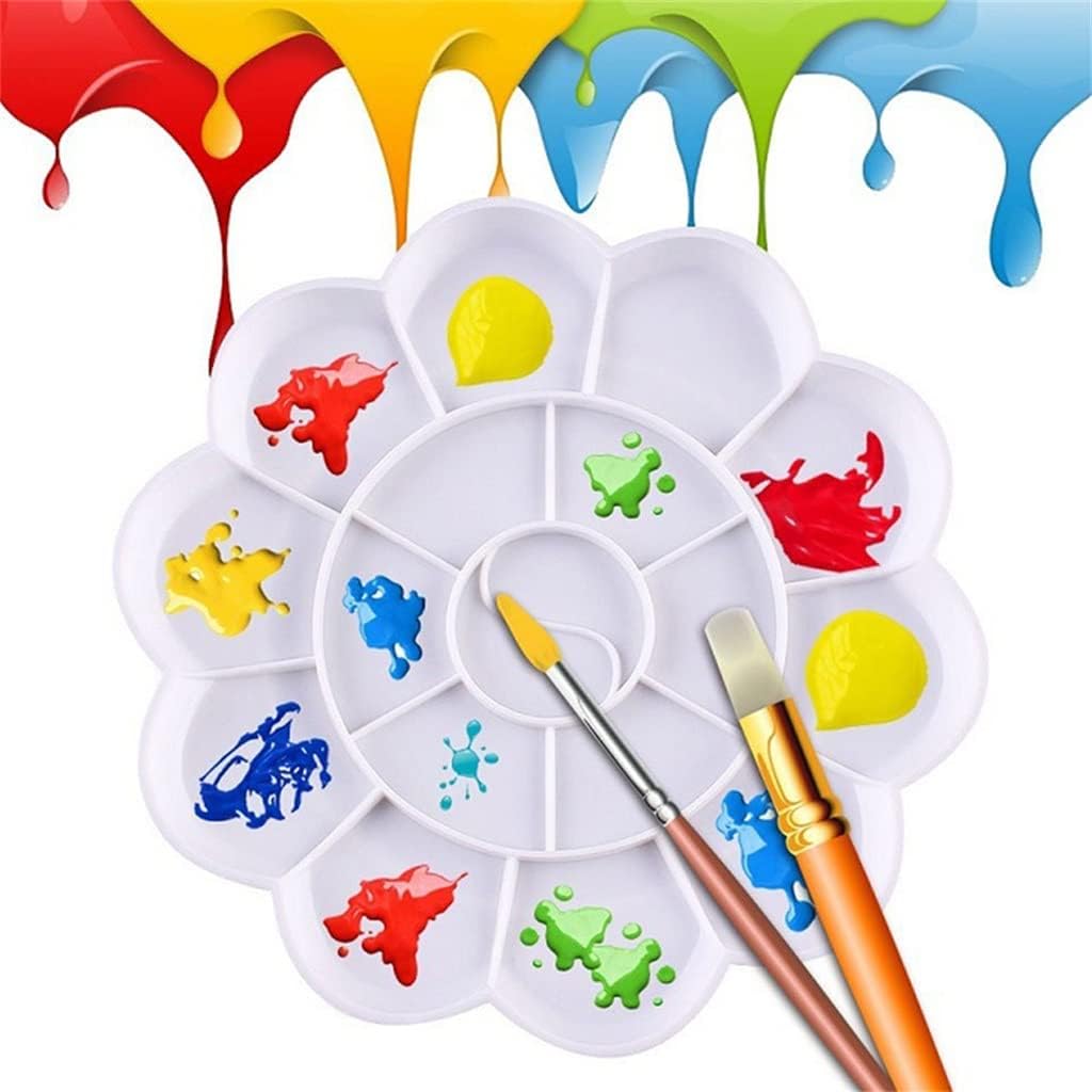 5pcs 18Well Watercolor Plastic Oil Painting Tray Mixing Palette Artist Drawing