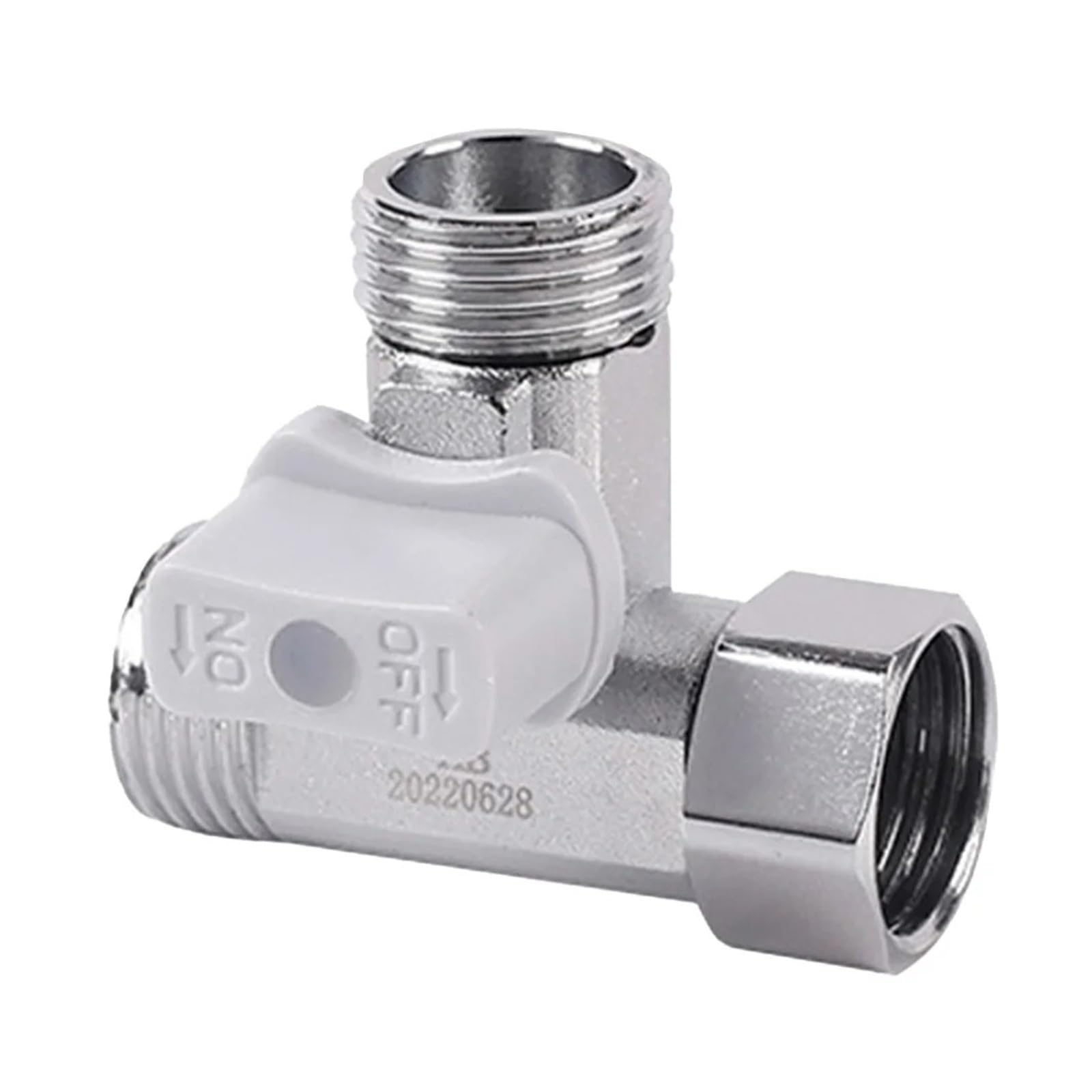 Hose Splitter Tee Stop Valve Angle T Adapter for Bidet Handheld Sprayer Toilet Tank Sink Splitter Diverter for Bathroom