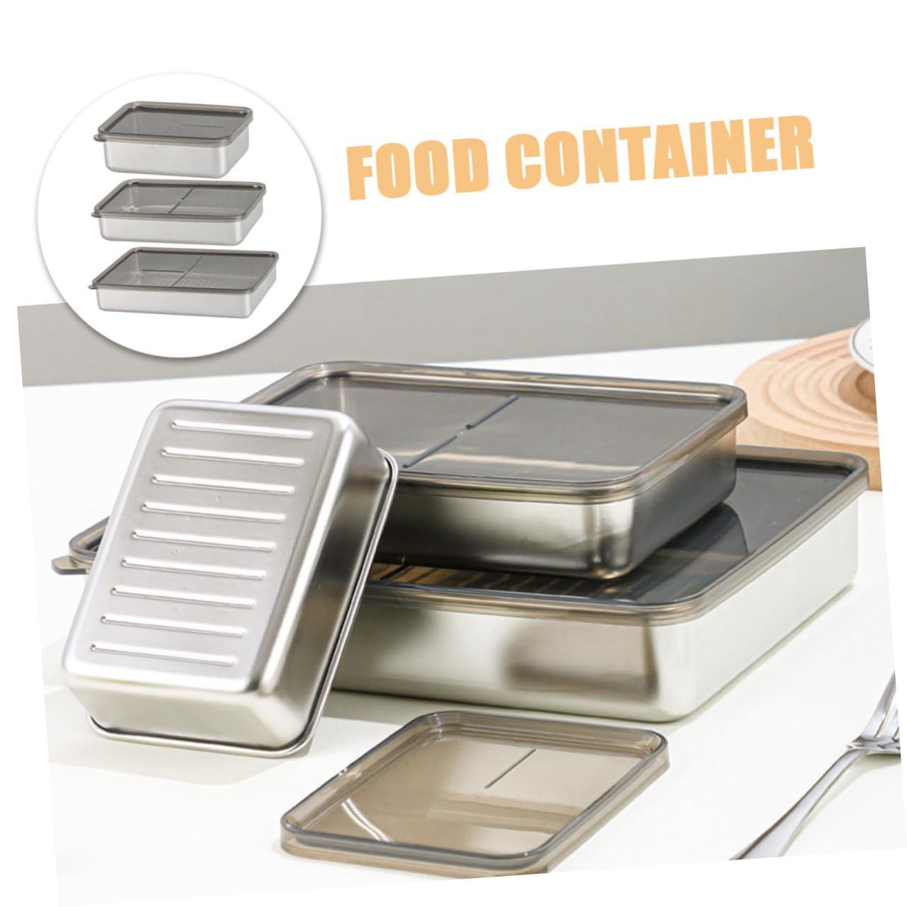SOLUSTRE 3stücke Behälter Mit Deckel Für Lebensmittel Frische-konservierungsboxen Durchsichtige Kühlschrankboxen Wiederverwendbare Gefrierbehälter Für Obst Und Fleisch