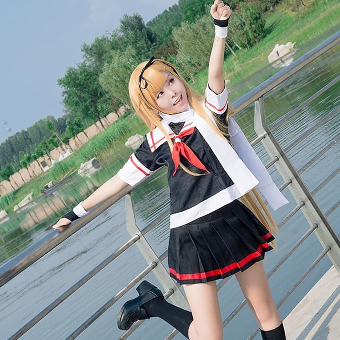 め*読様 最終値下　艦これ（夕立改ニ）コスプレ12点セット　ウィッグ付きレディー 艦これ 白露型 夕立改二 付属セット [艦隊これくしょん -艦これ